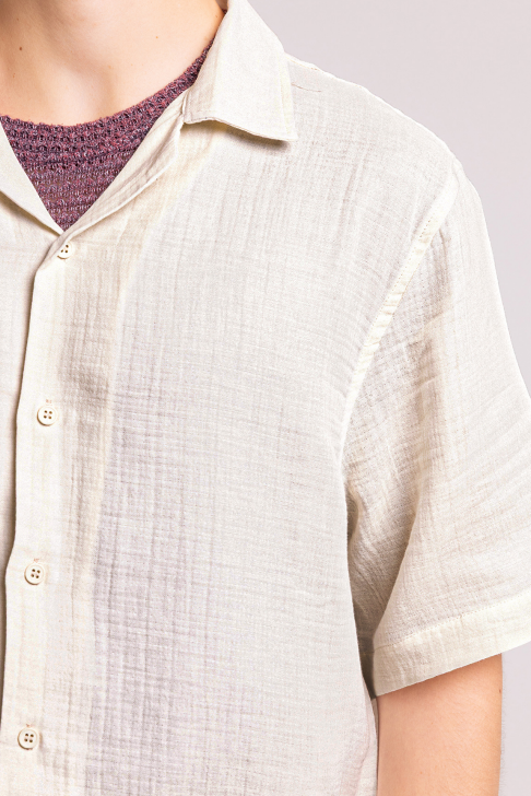 Men's Cream Shirt & Shorts Set – Relaxed Fit Summer