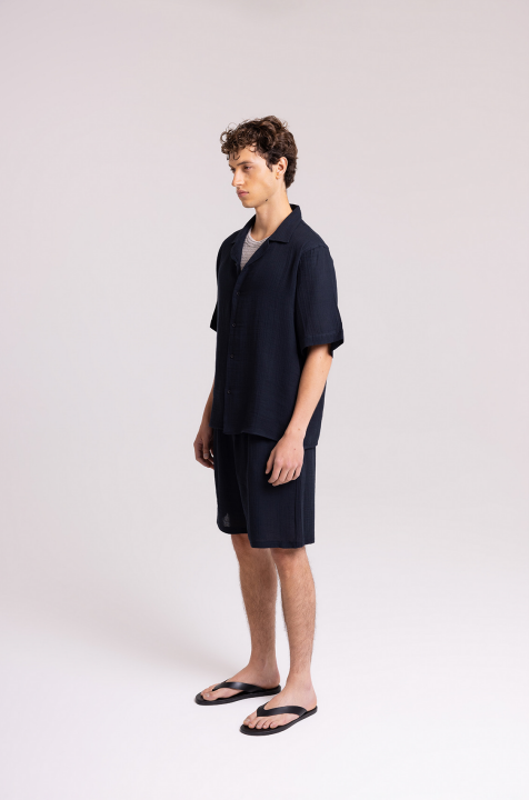Men's Black Shirt & Shorts Set – Summer Relaxed Fit