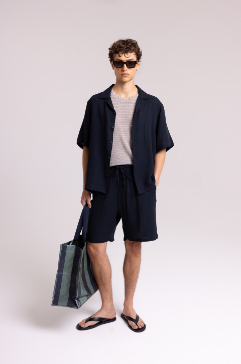 Men's Black Shirt & Shorts Set – Summer Relaxed Fit