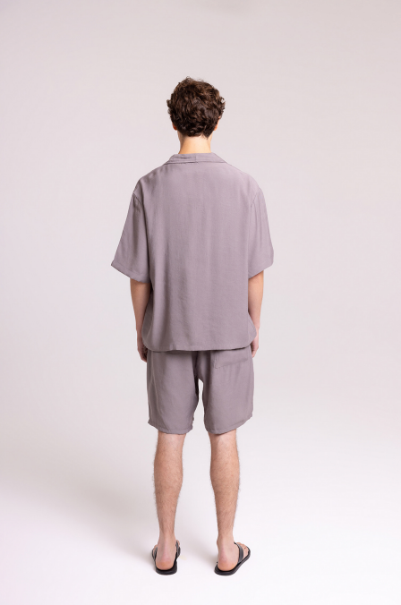 Men's Grey Shirt & Shorts Set – Relaxed Summer Fit