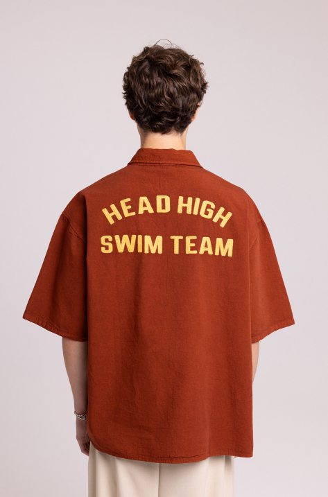 Rust Camp Shirt – Head High Swim Team Edition