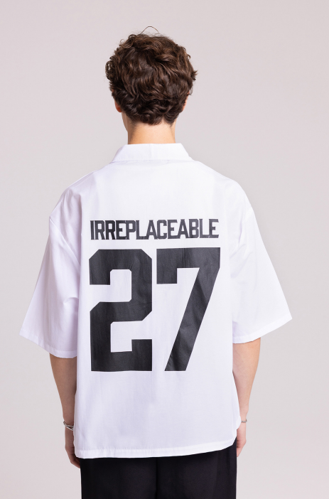 Men's White '27 Irreplaceable' Oversized Shirt