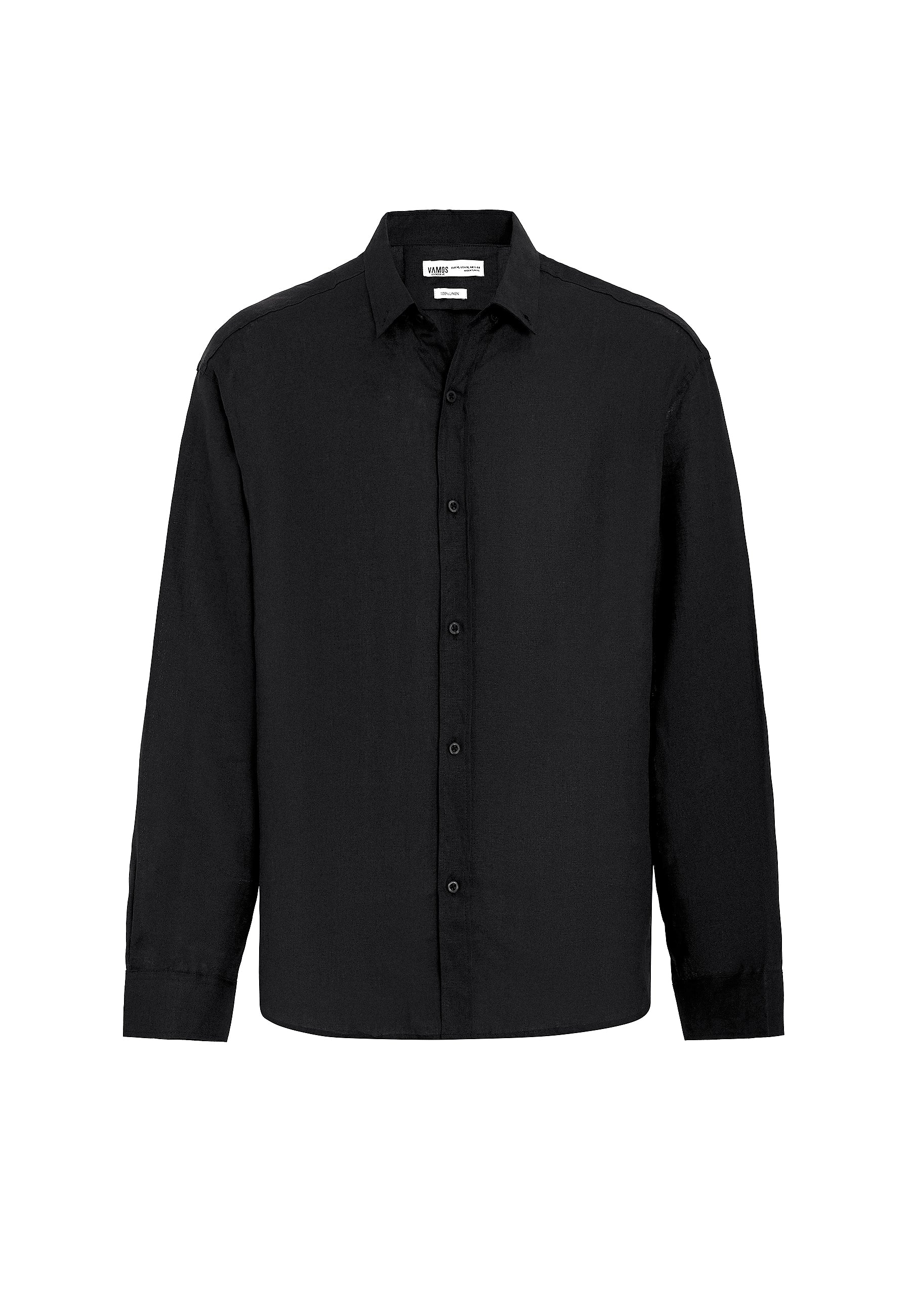 Classic Deep Black Formal Shirt – Refined & Low-Maintenance