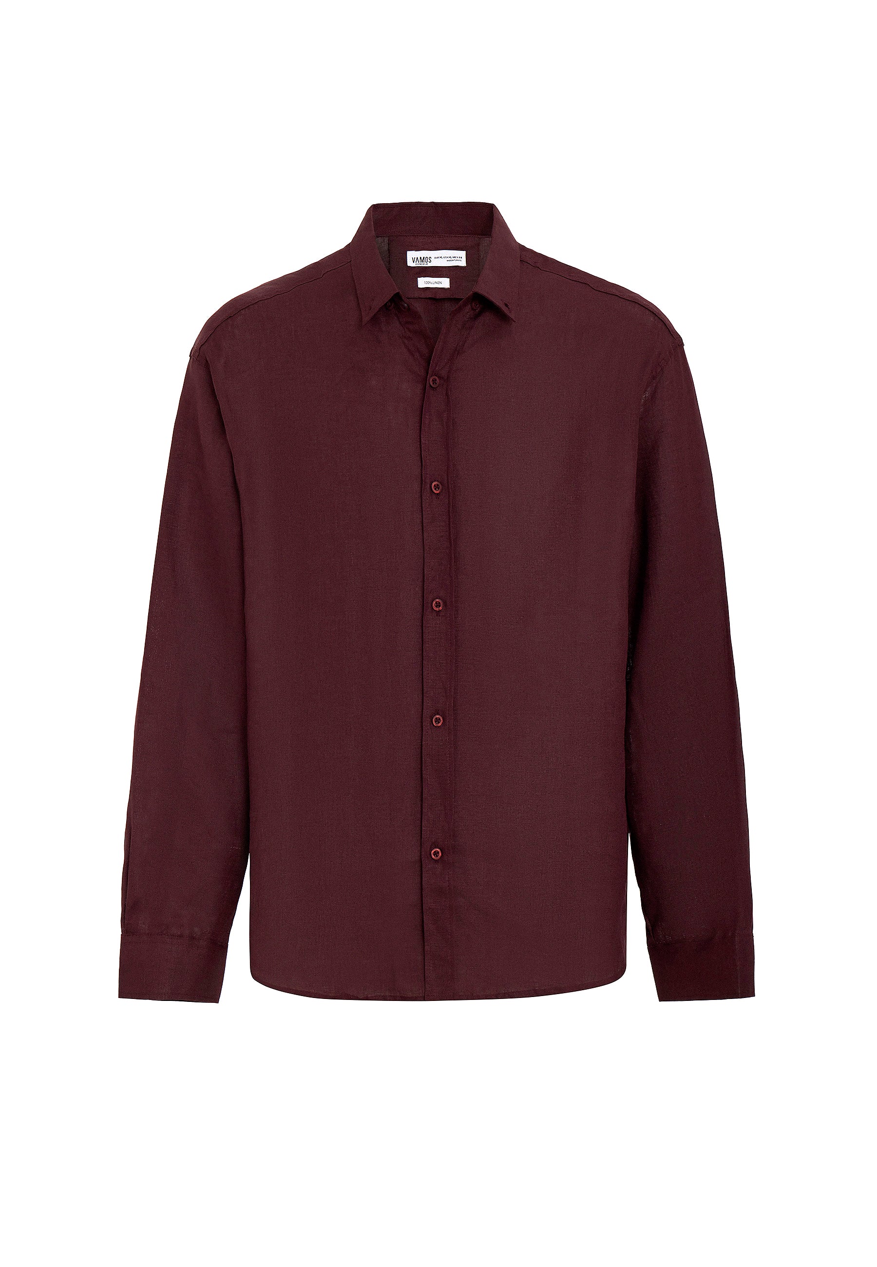 Deep Chianti Red Slim-Fit Cotton Shirt – Sharp, Sophisticated, and Stretch-Enhanced