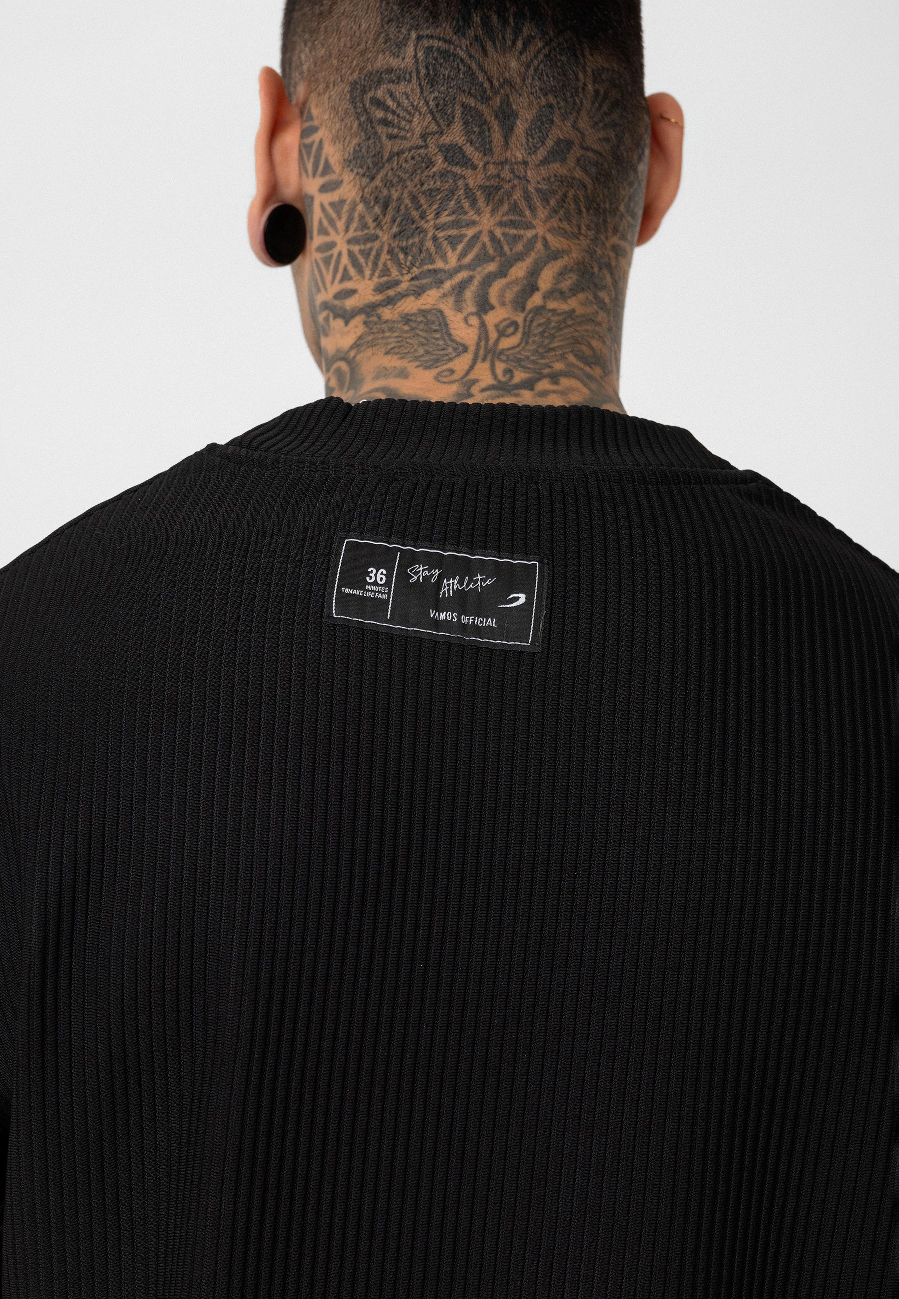 Matte Jet Black Oversized Ottoman-Texture T-shirts – Bold & Relaxed Urban Essential