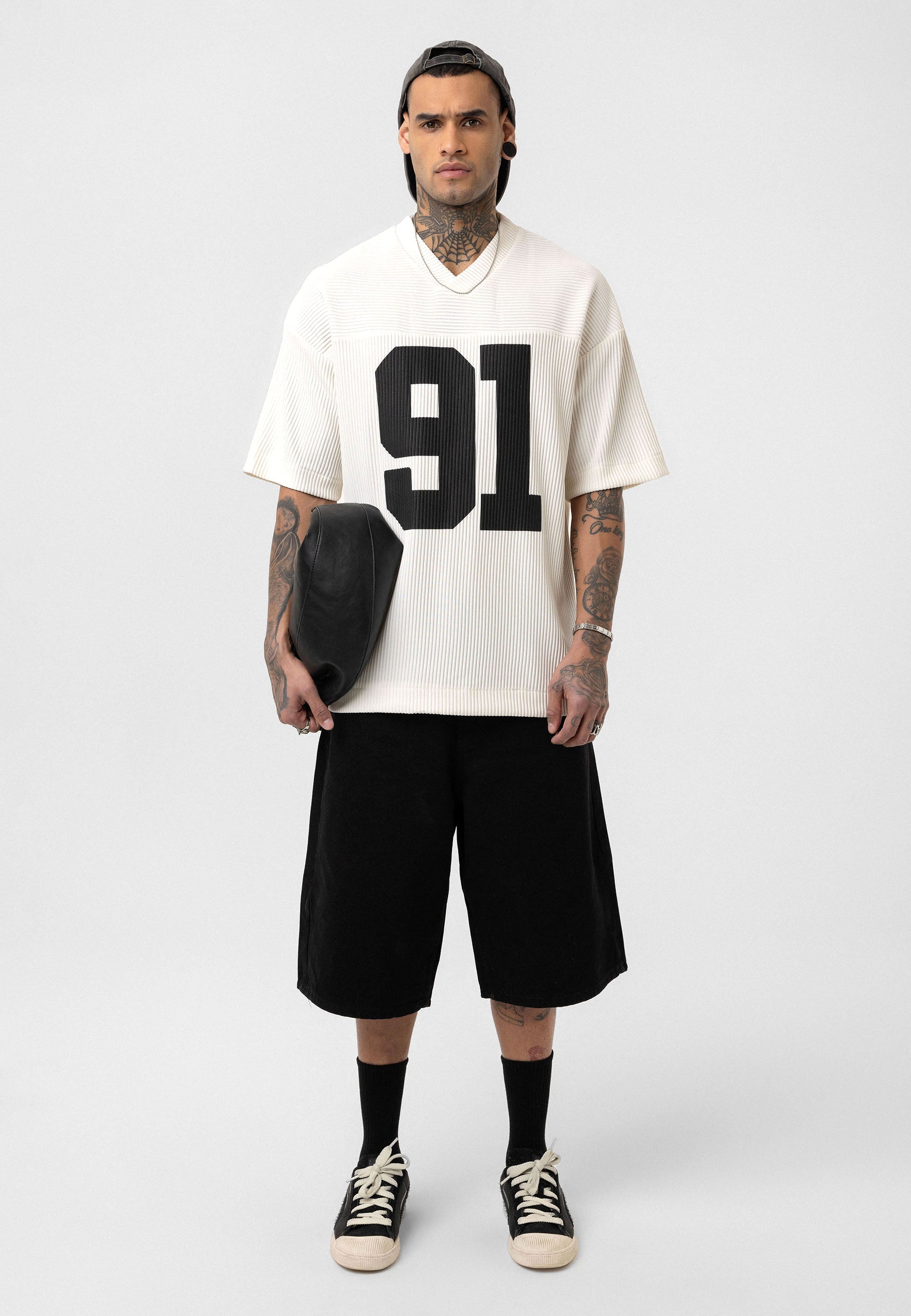 Rich Espresso White Oversized Ottoman-Texture T-shirts – Bold & Relaxed Urban Essential