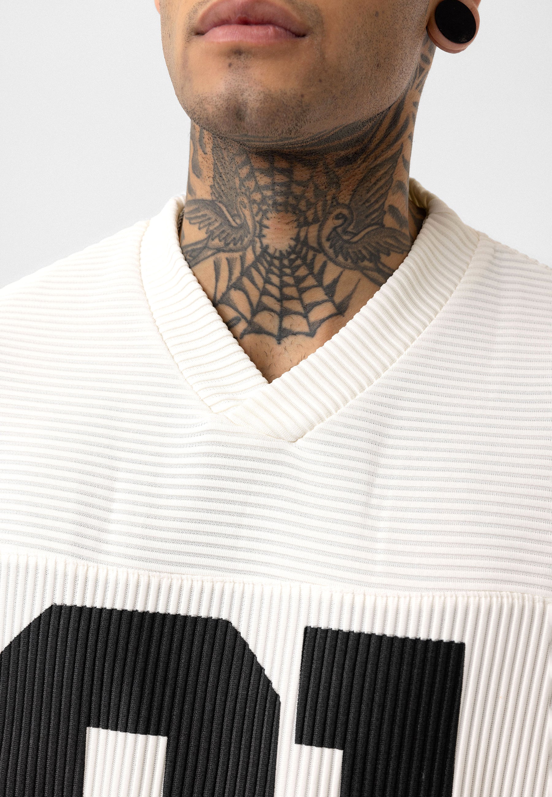 Rich Espresso White Oversized Ottoman-Texture T-shirts – Bold & Relaxed Urban Essential