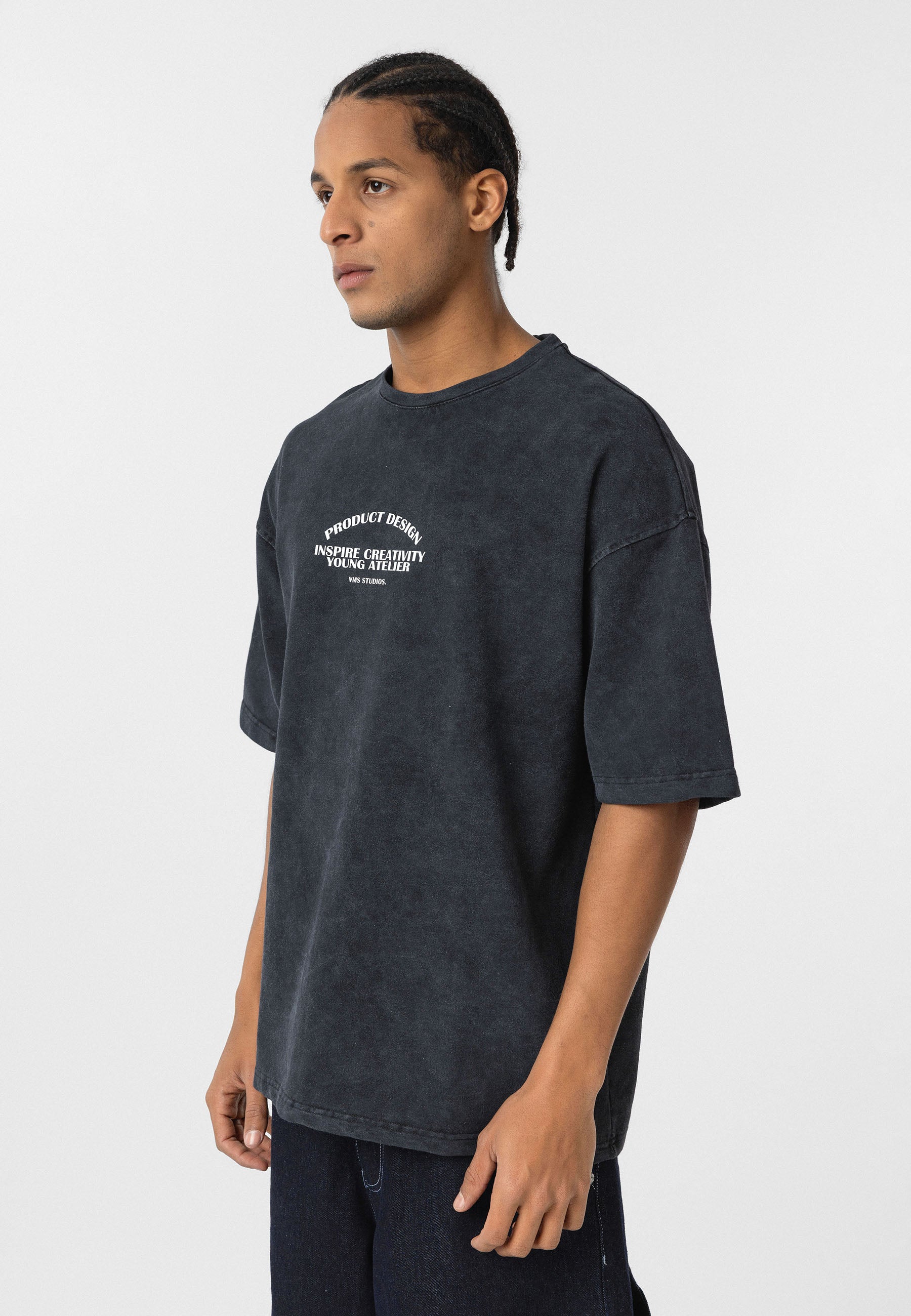 Midnight Black Oversized Dreamer T-shirts – Minimalist Streetwear Essential