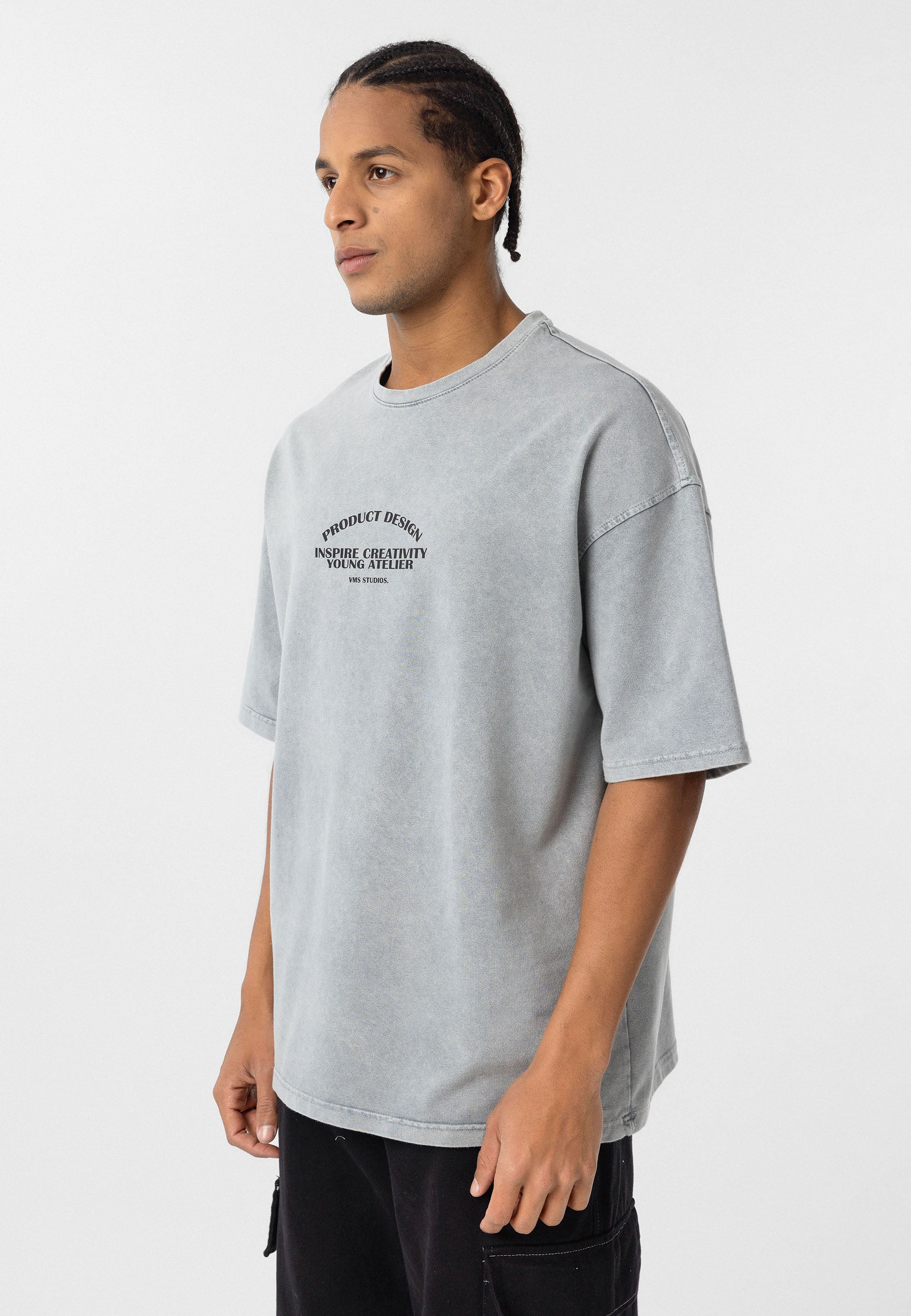Soft Grey Oversized T-shirts – Casual Edge with Subtle Tone