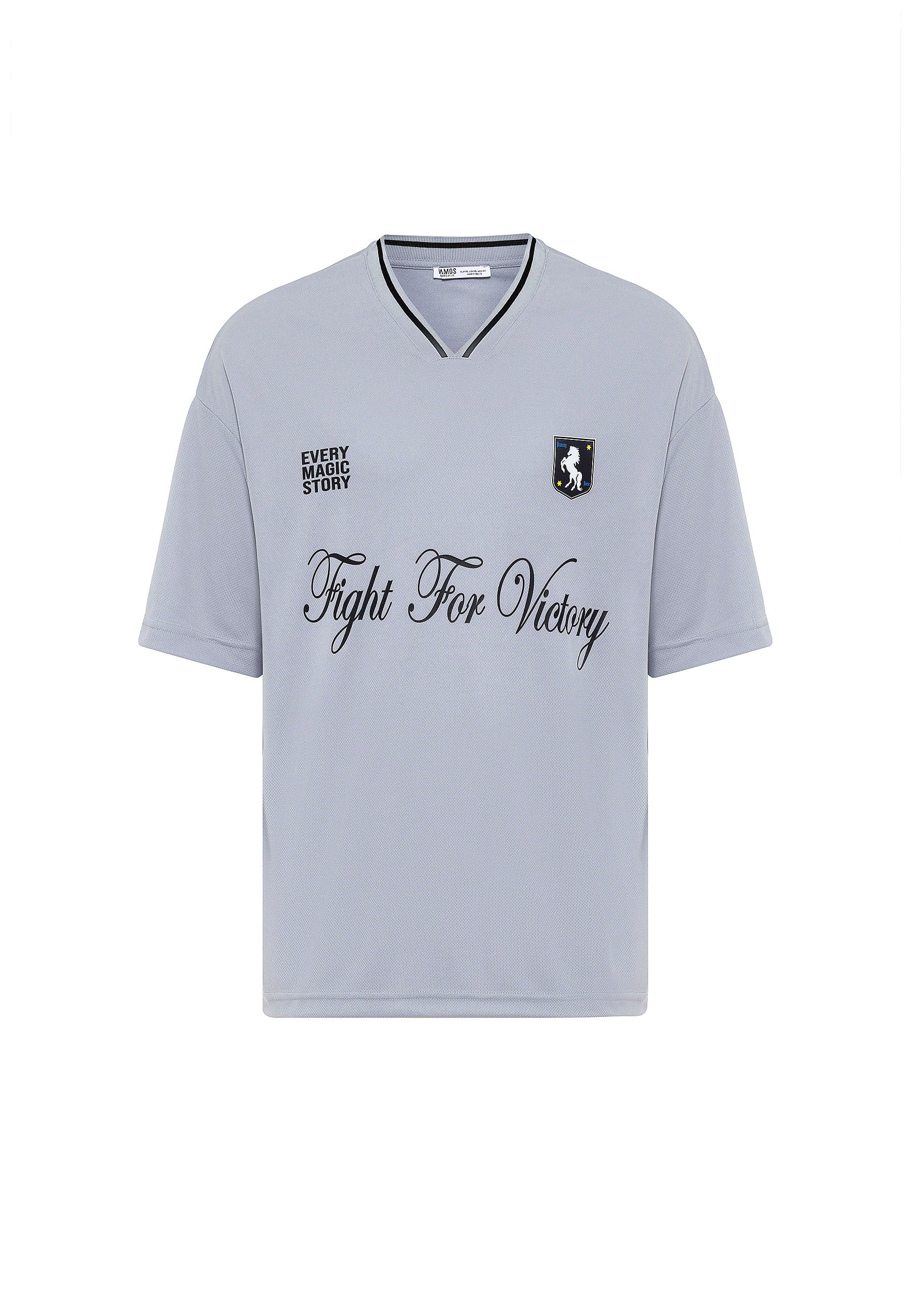 Stone Grey Oversized Jersey T-shirts – Sport Style with Soft Urban Appeal