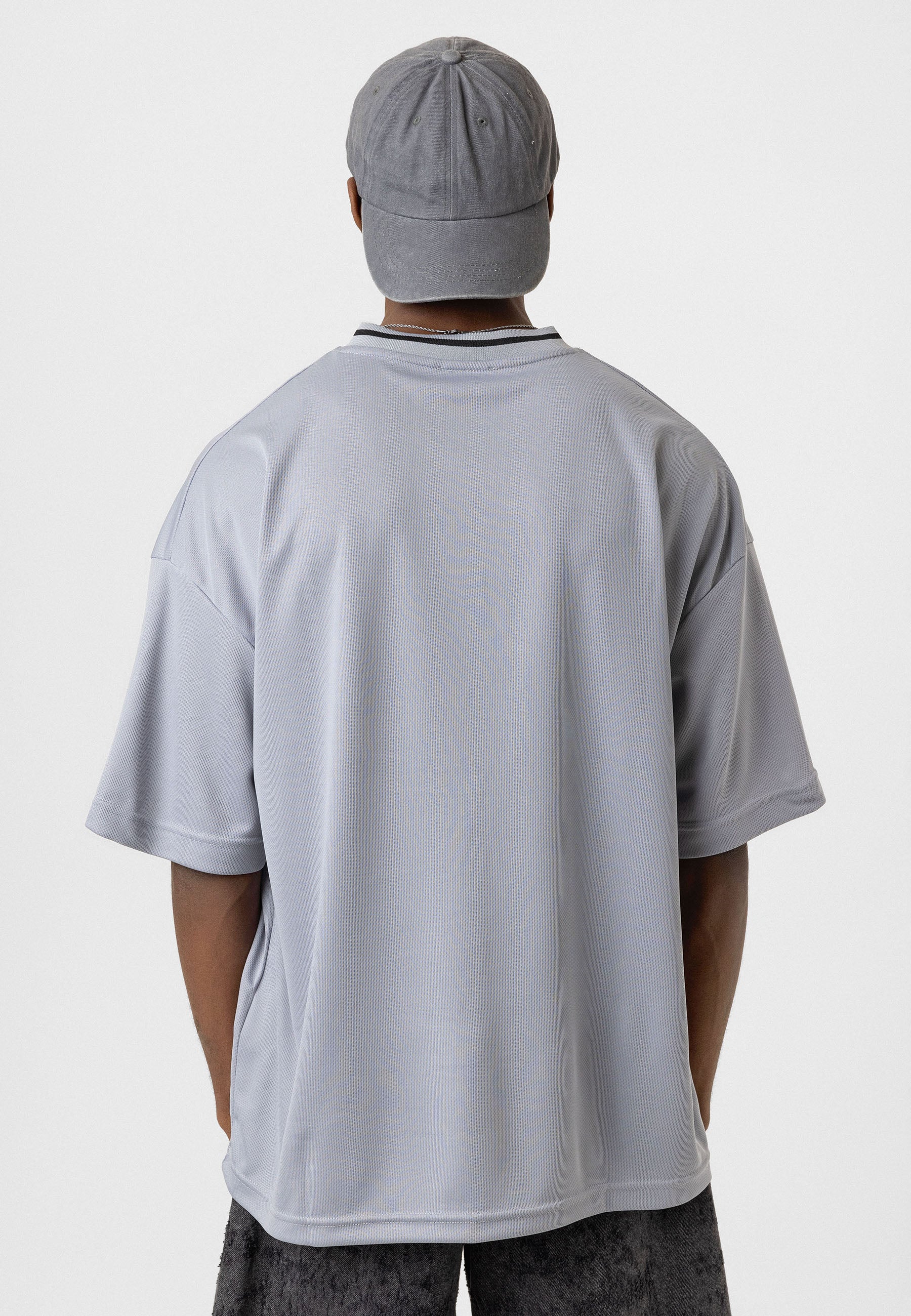 Stone Grey Oversized Jersey T-shirts – Sport Style with Soft Urban Appeal