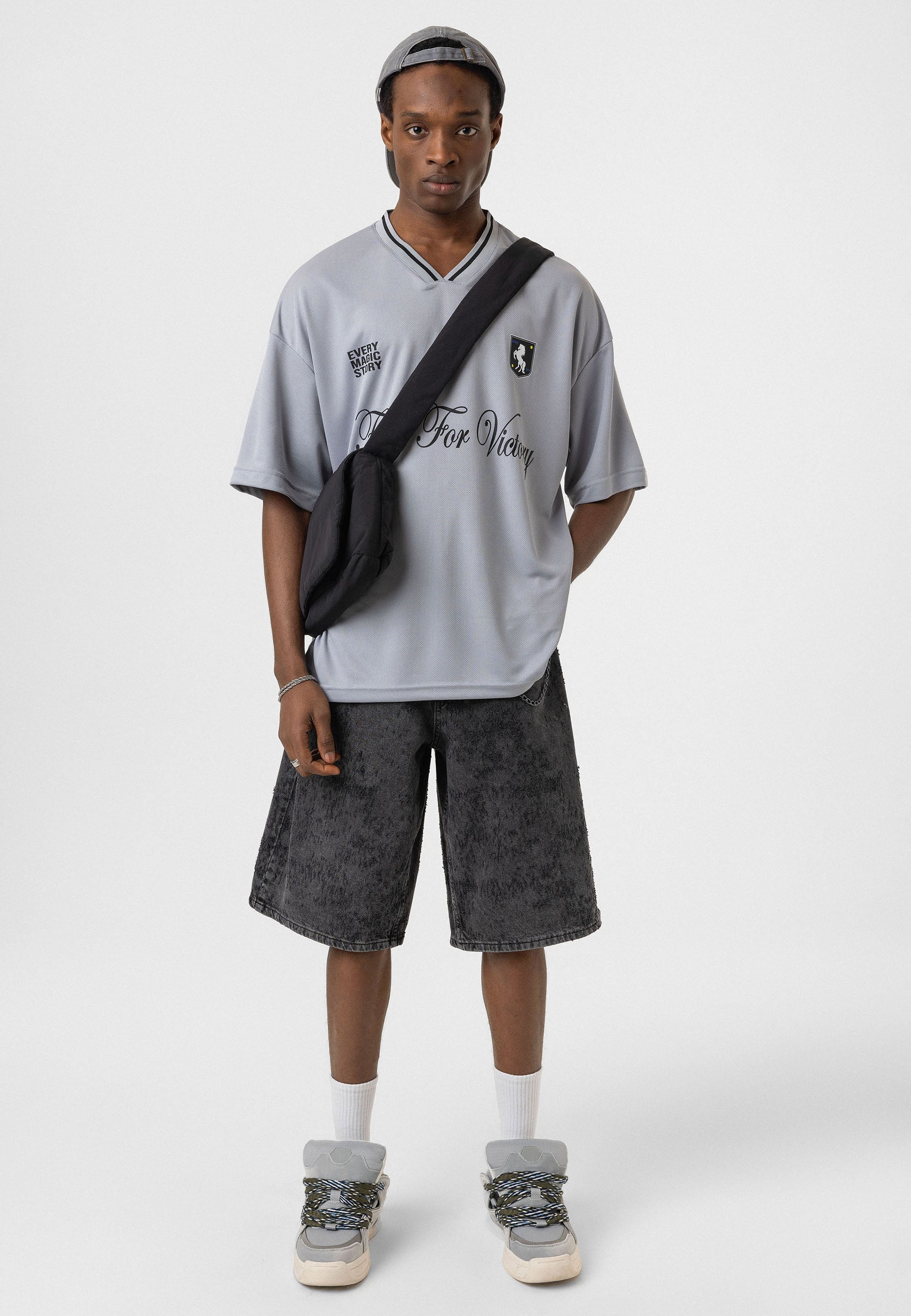 Stone Grey Oversized Jersey T-shirts – Sport Style with Soft Urban Appeal