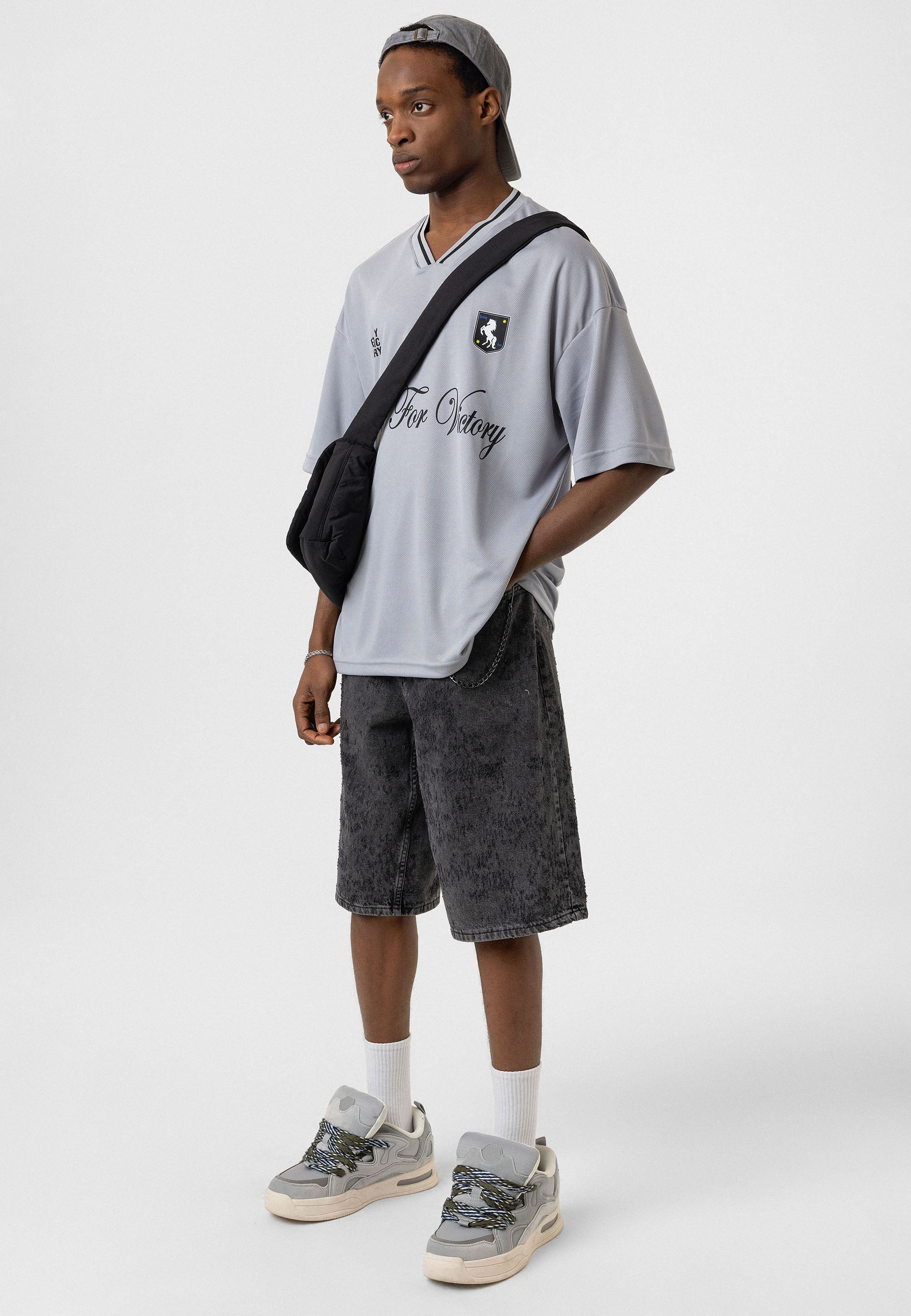 Stone Grey Oversized Jersey T-shirts – Sport Style with Soft Urban Appeal