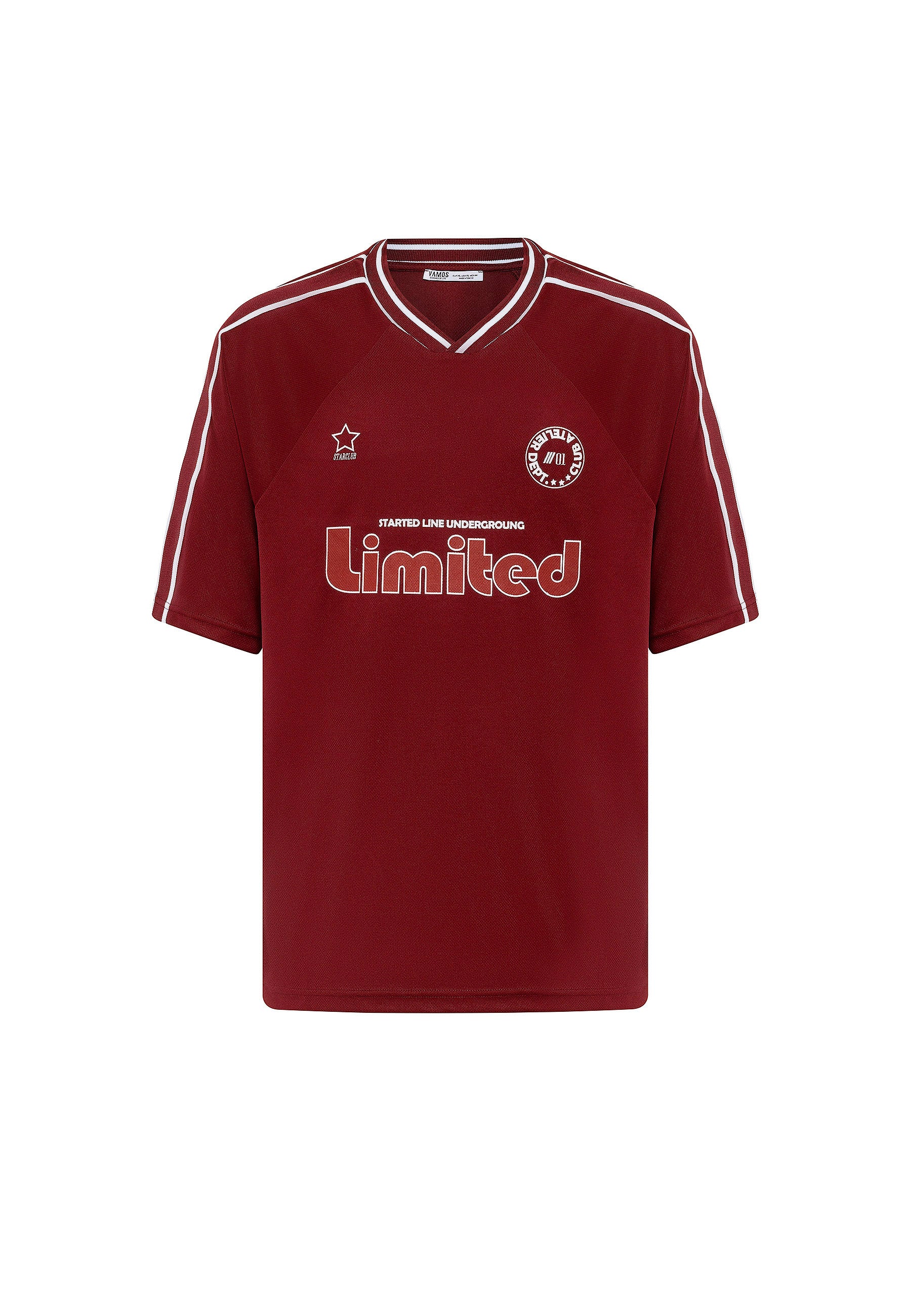 Deep Burgundy Oversized Jersey T-shirts – Sporty Edge with Relaxed Volume