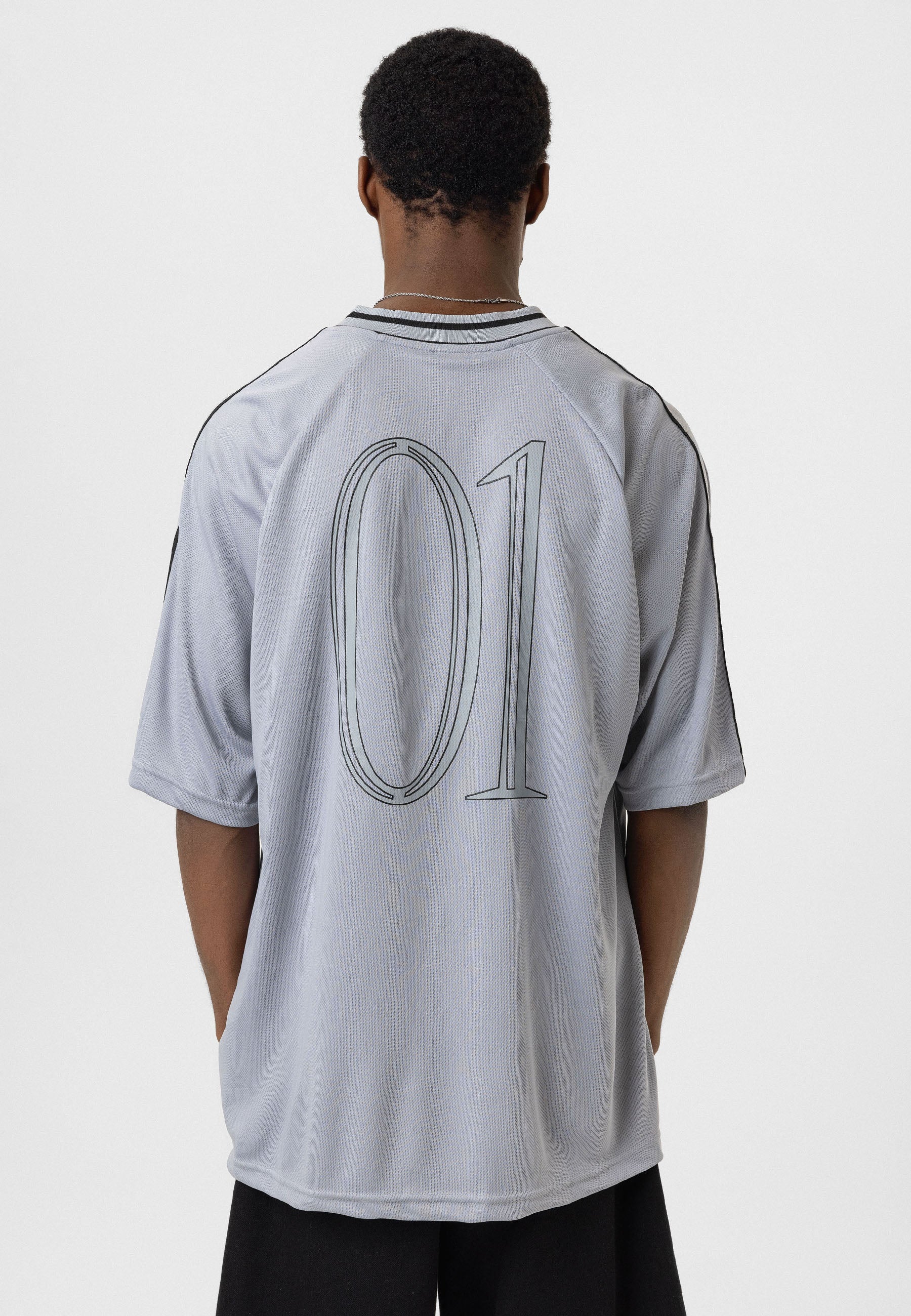 Vintage Grey Oversized Soccer Jersey T-shirts – Retro Pitch Vibes with Urban Ease