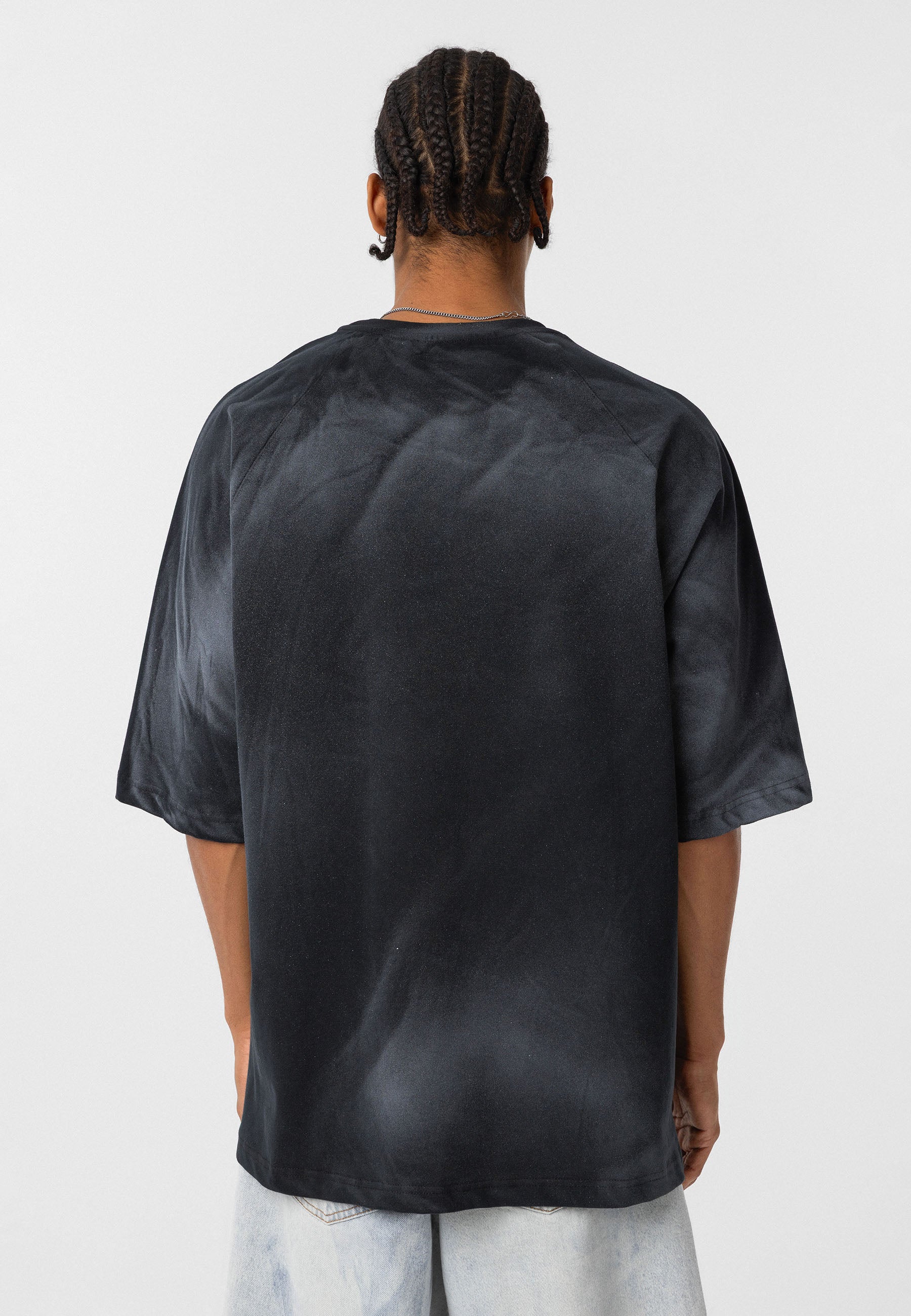 Washed Black Oversized T-shirts– Street-Ready Edge with Subtle Wear Texture