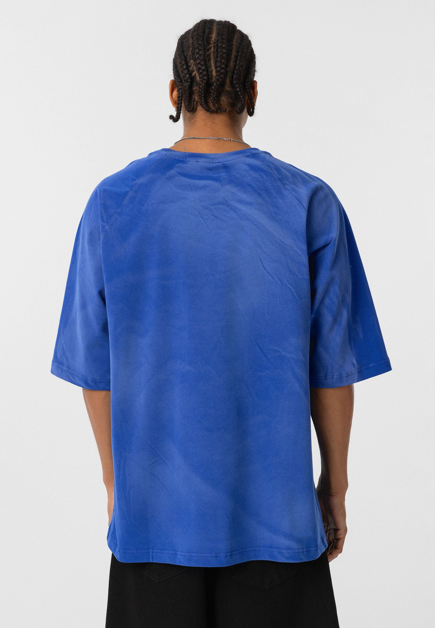 Vintage Blue Acid‑Wash Oversized T-shirts Retro Fade Meets Modern Streetwear
