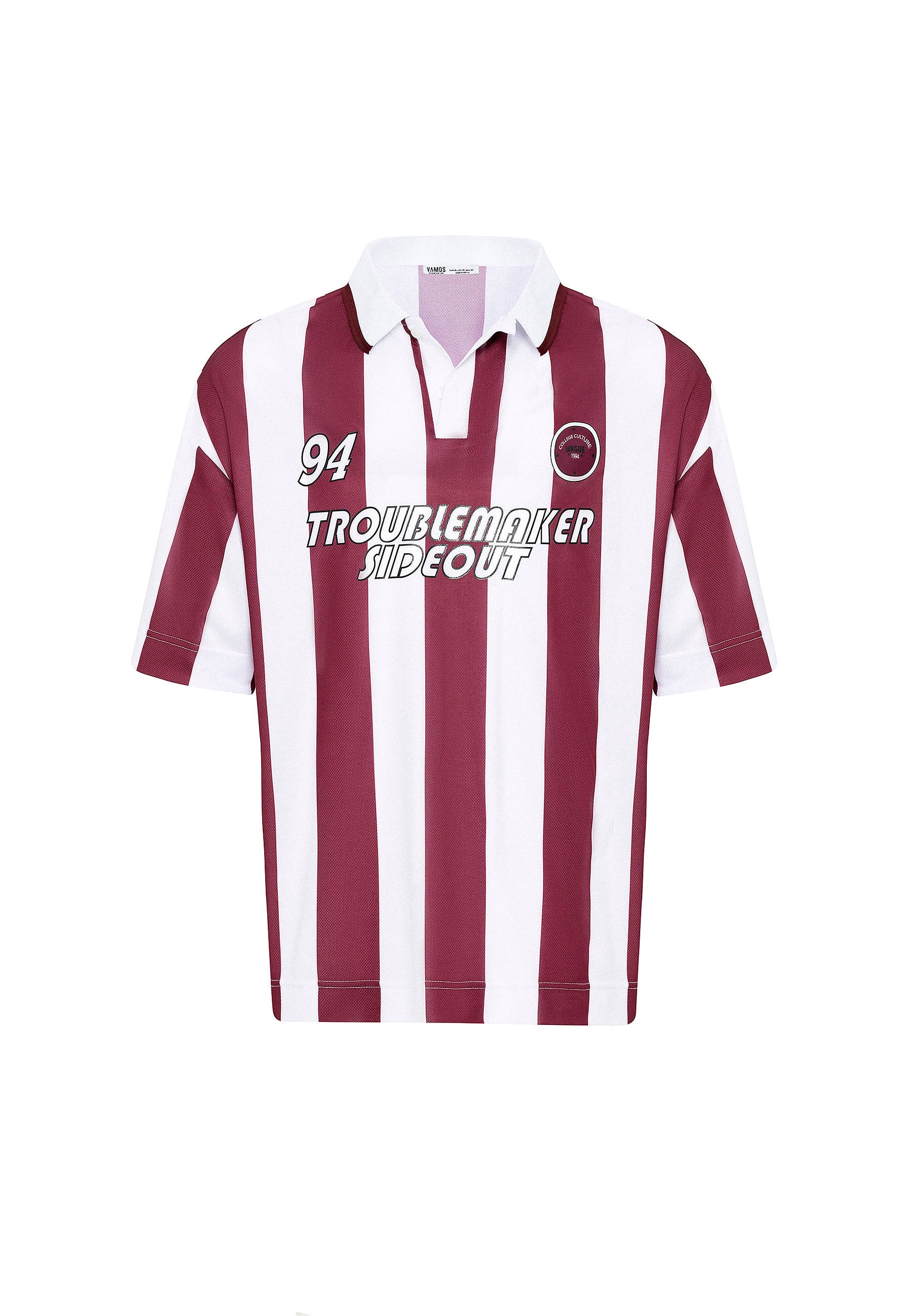 Oversized Polo-Collar Jersey T-Shirt – Sport Luxe in Black, Green, Blue, Red & Grey