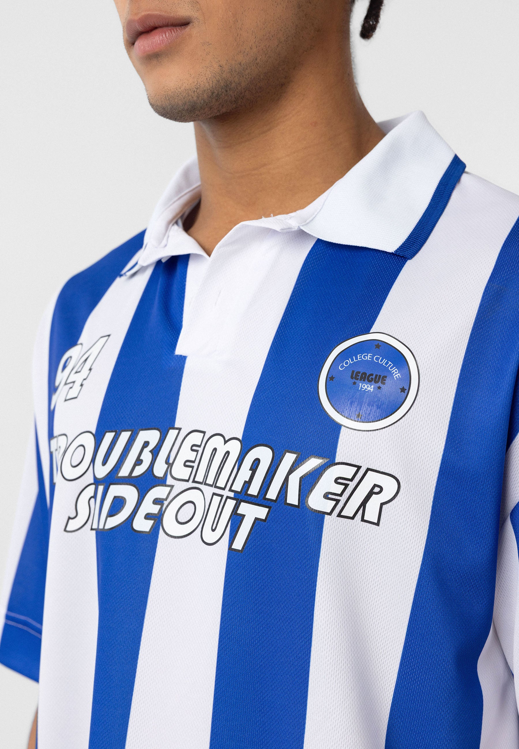 Oversized Polo-Collar Jersey T-Shirt – Sport Luxe in Black, Green, Blue, Red & Grey