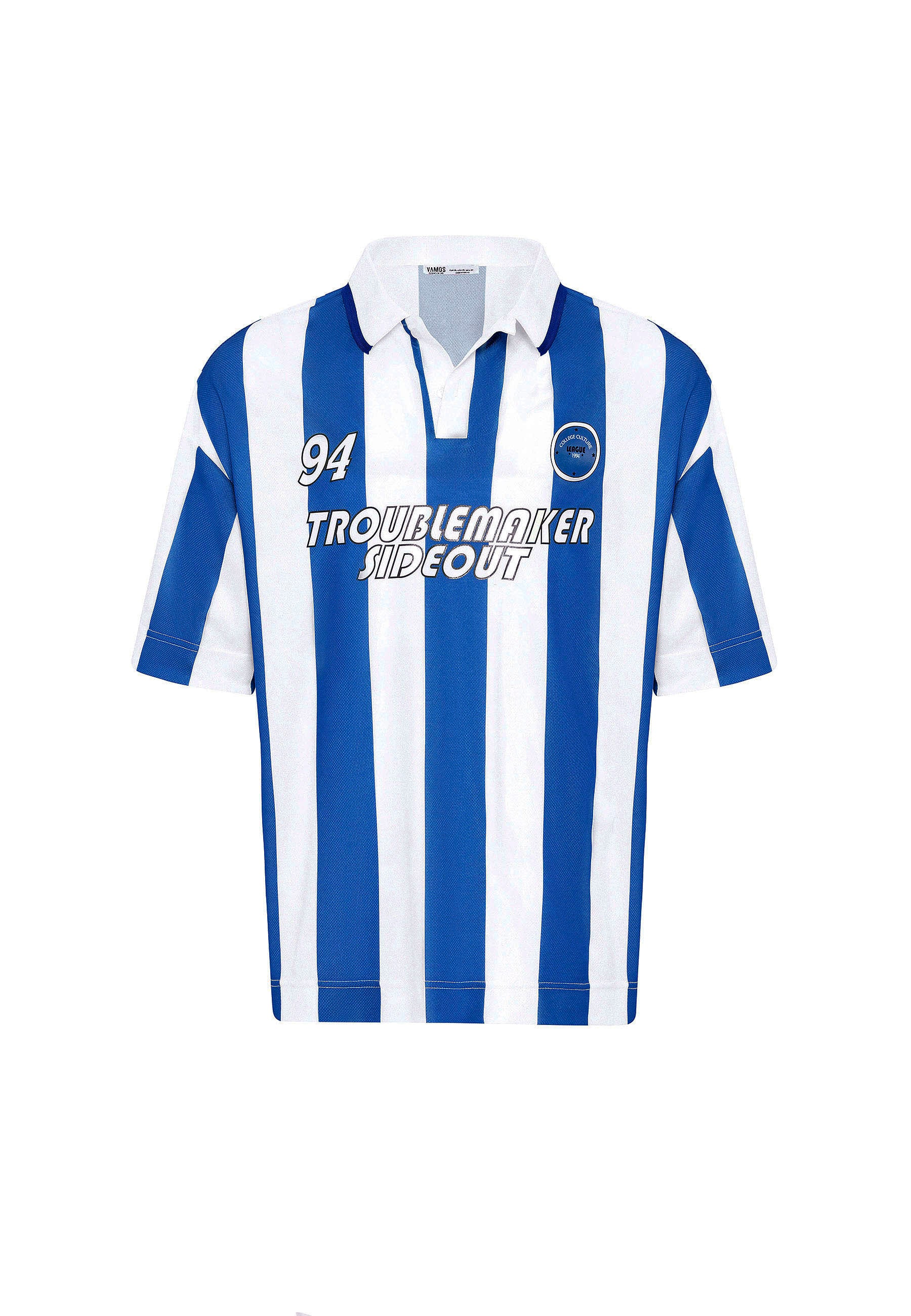 Oversized Polo-Collar Jersey T-Shirt – Sport Luxe in Black, Green, Blue, Red & Grey