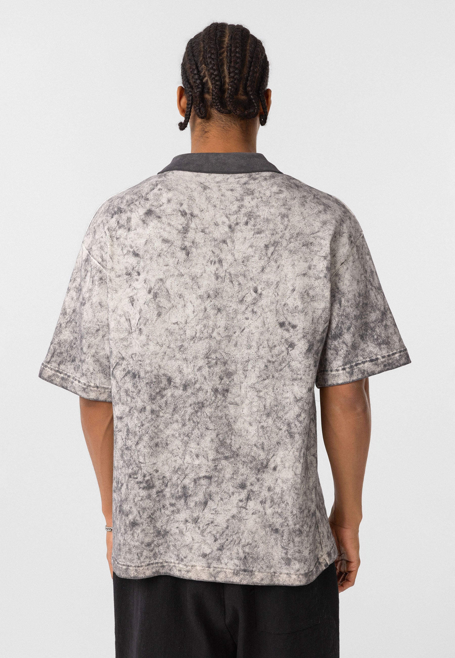 Washed Oversize Polo-Collar T-shirts – Available in 4 Essential Shades