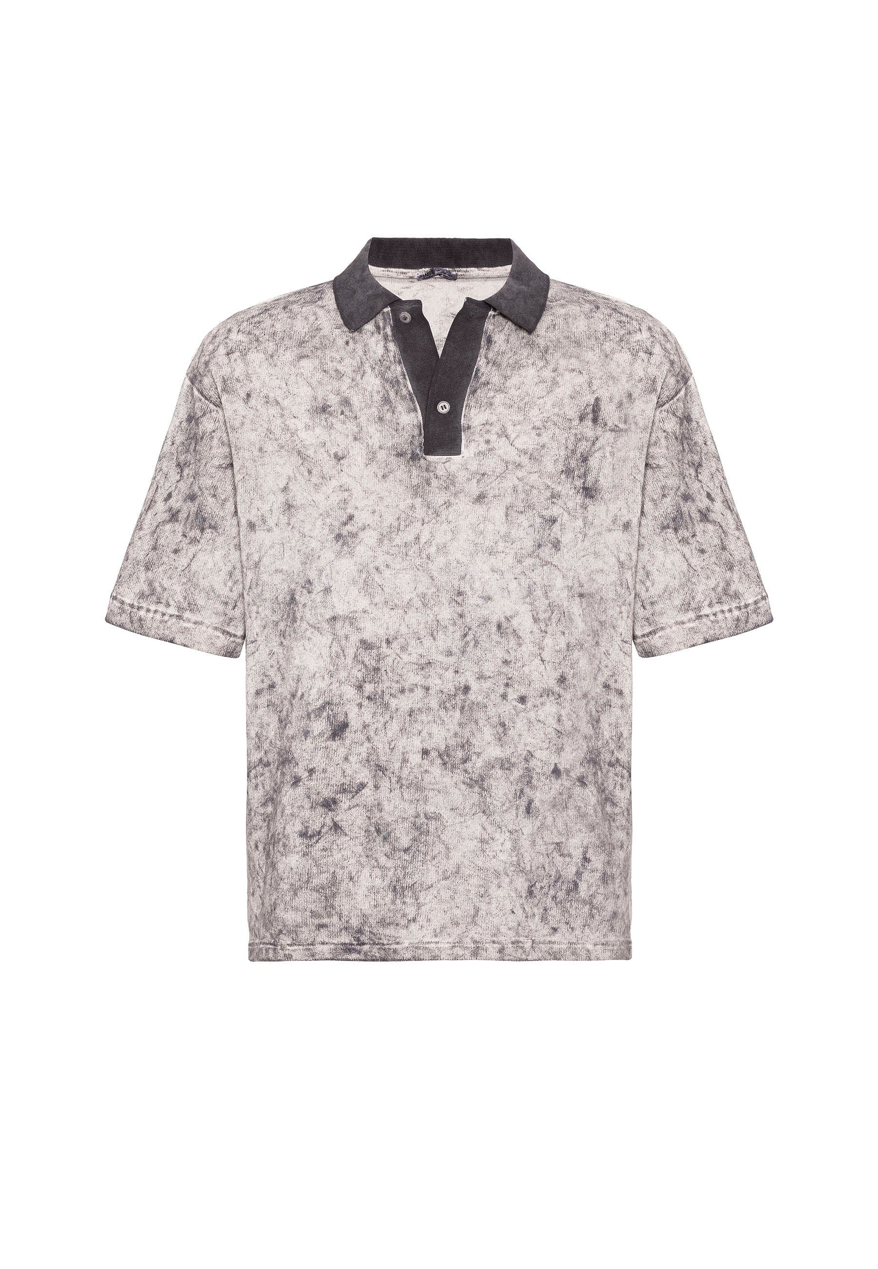 Washed Oversize Polo-Collar T-shirts – Available in 4 Essential Shades