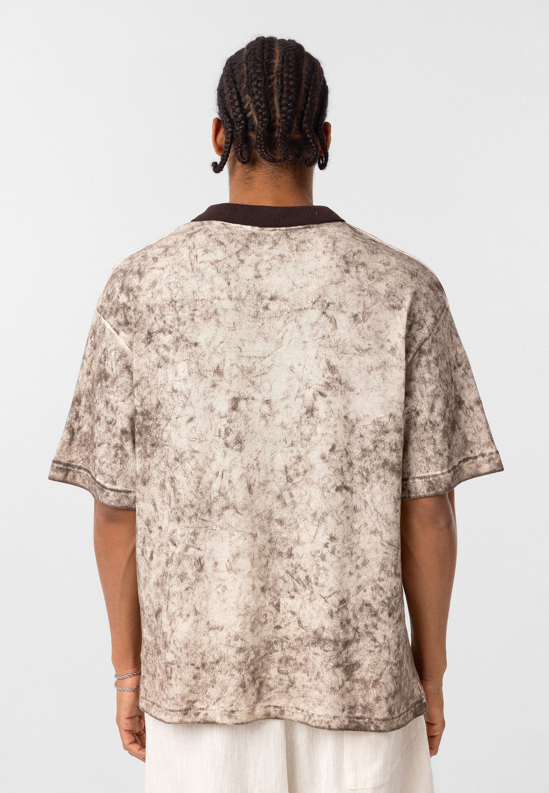 Washed Oversize Polo-Collar T-shirts – Available in 4 Essential Shades