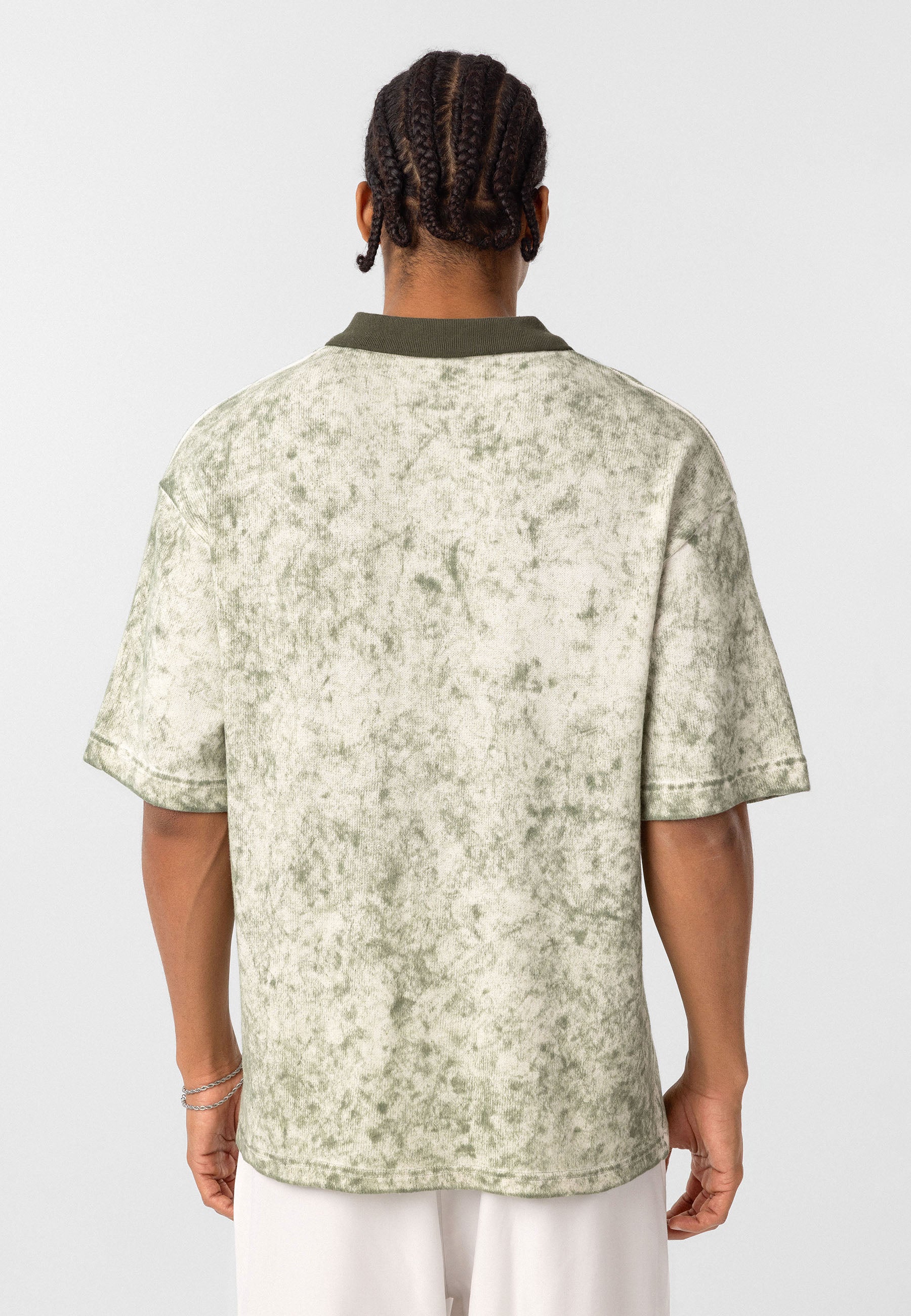 Washed Oversize Polo-Collar T-shirts – Available in 4 Essential Shades