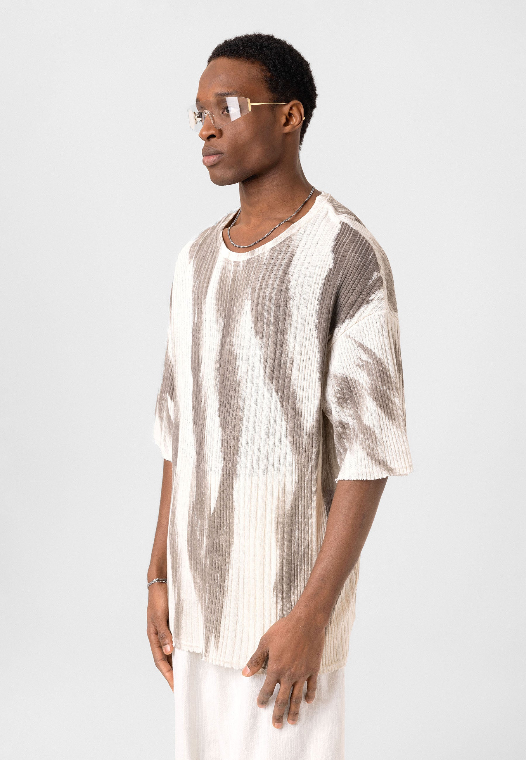Oversized Knit T-shirts Soft Washed Texture, Relaxed Comfort