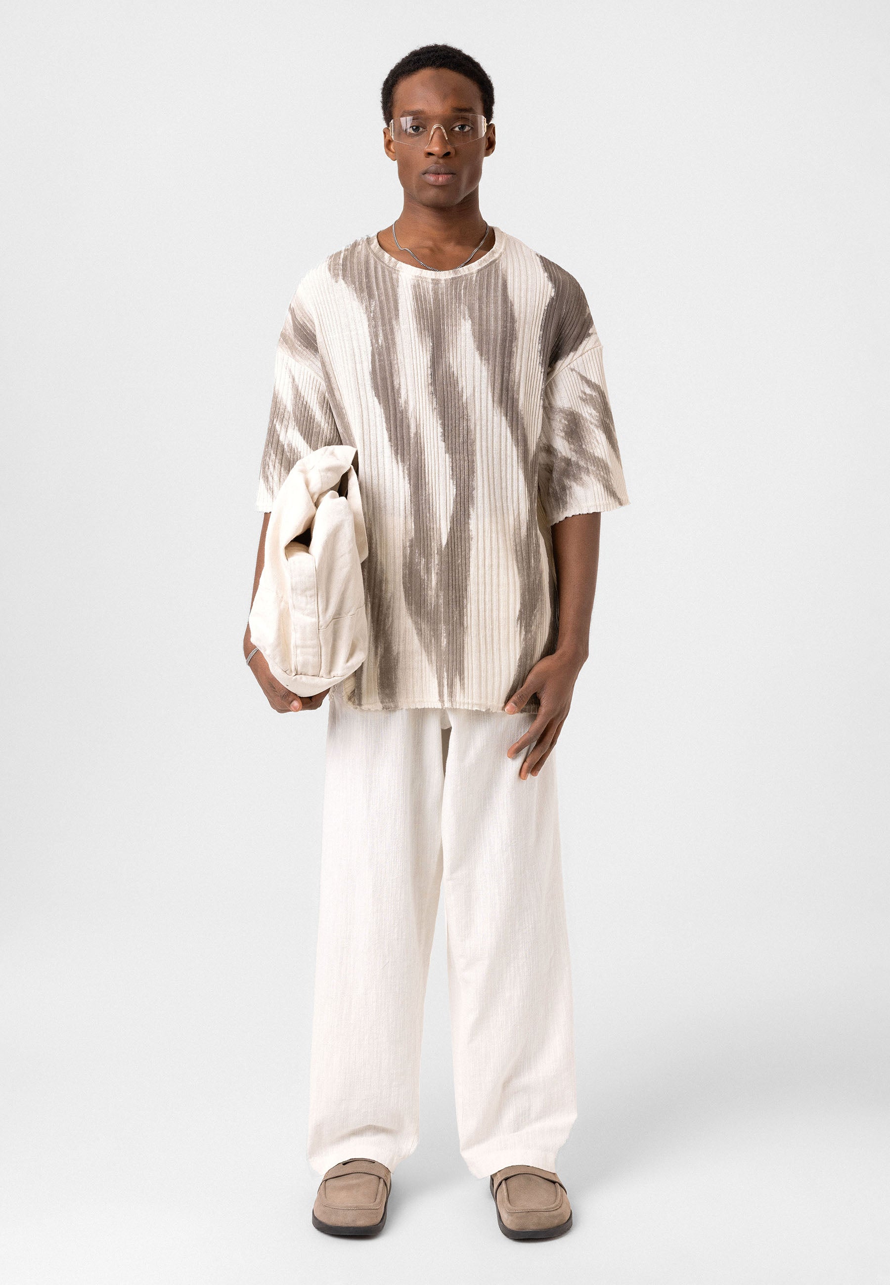 Oversized Knit T-shirts Soft Washed Texture, Relaxed Comfort