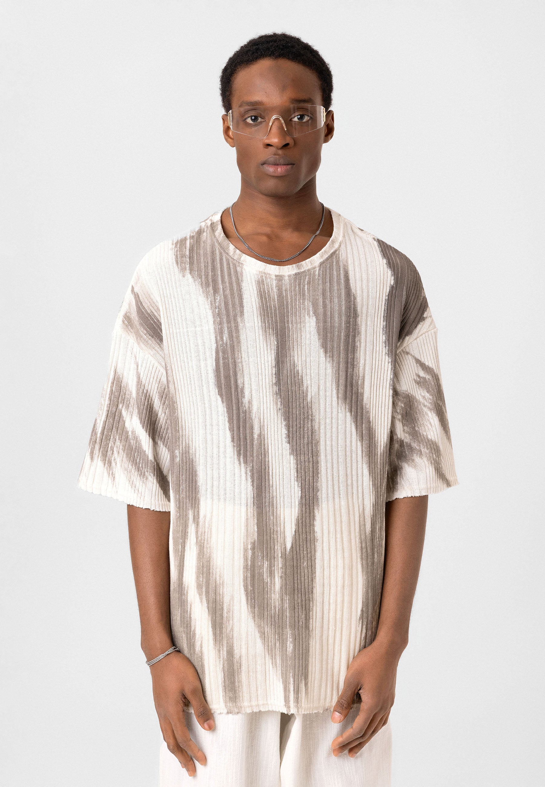 Oversized Knit T-shirts Soft Washed Texture, Relaxed Comfort
