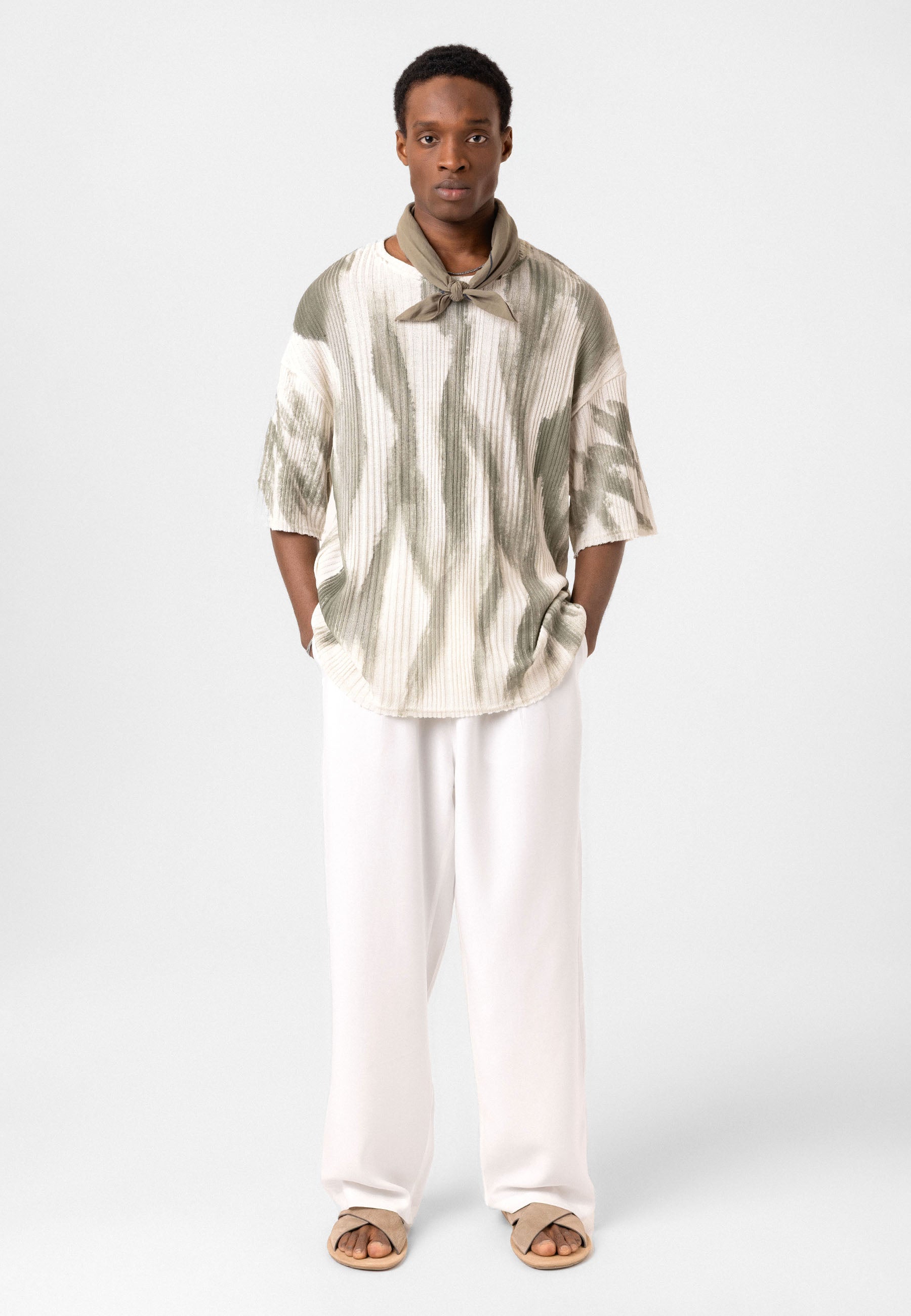 Oversized Knit T-shirts Soft Washed Texture, Relaxed Comfort