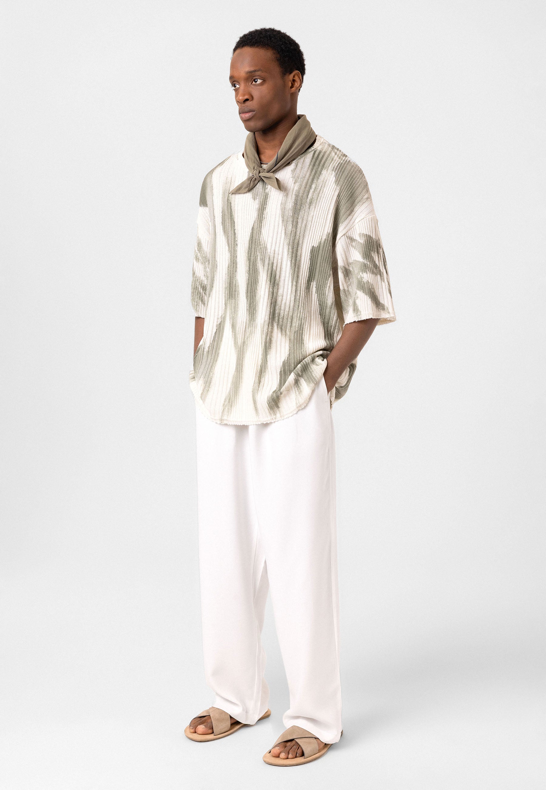 Oversized Knit T-shirts Soft Washed Texture, Relaxed Comfort
