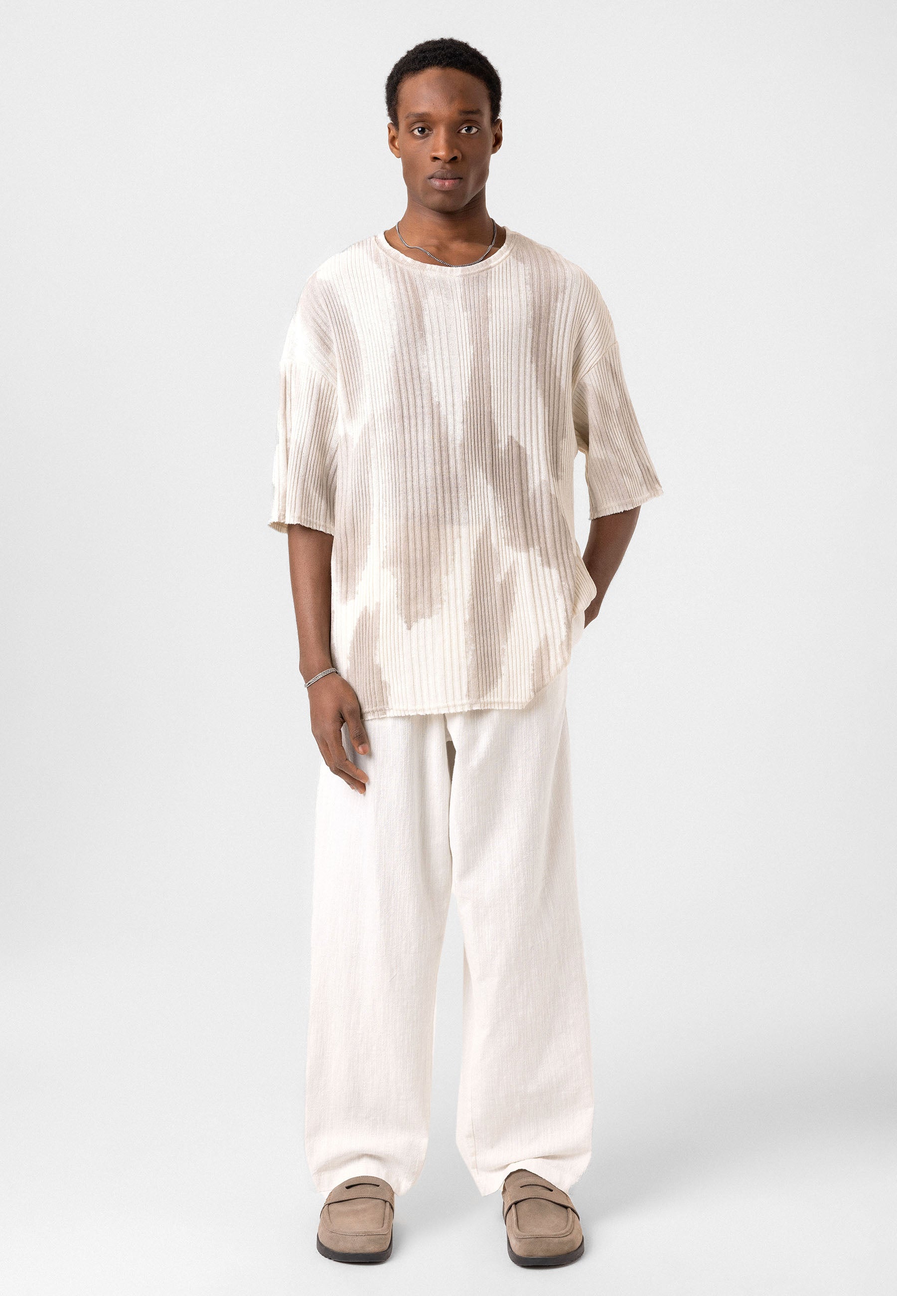 Oversized Knit T-shirts Soft Washed Texture, Relaxed Comfort