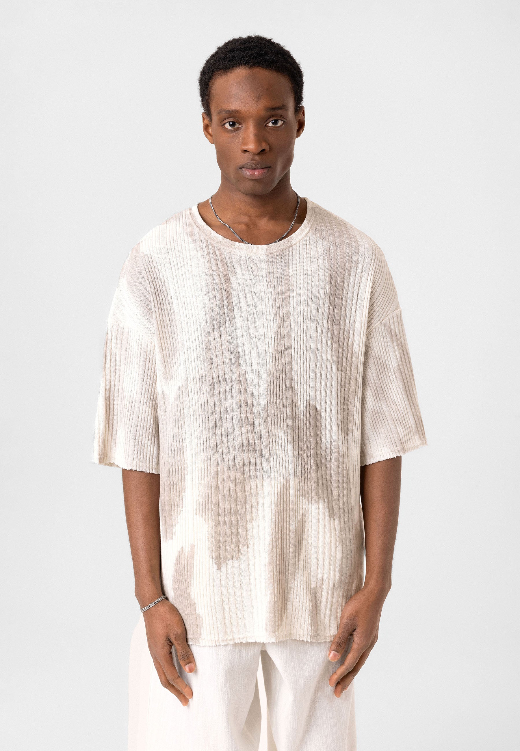 Oversized Knit T-shirts Soft Washed Texture, Relaxed Comfort