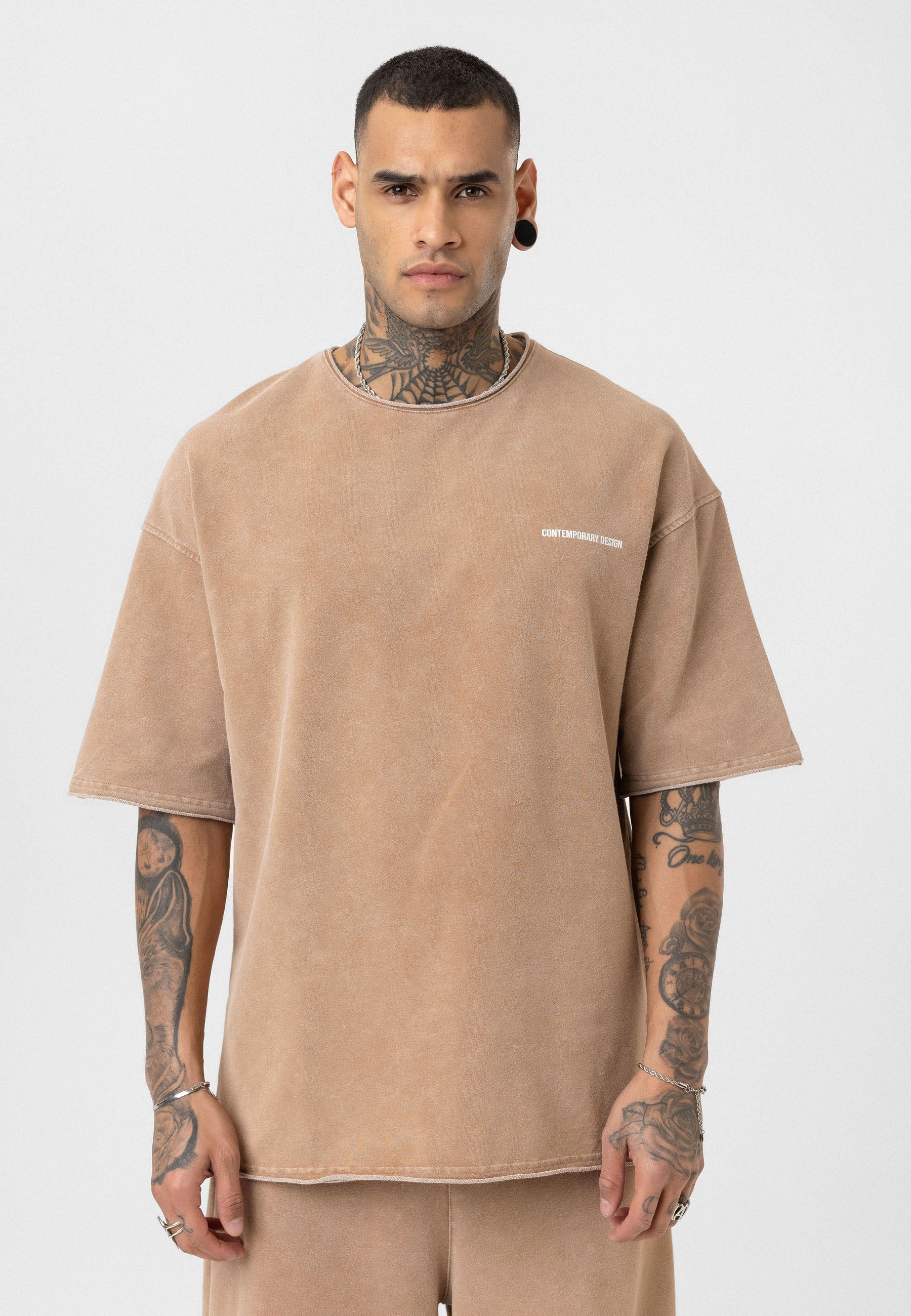 Oversized Print T- shirts Bold Statements in Soft Cotton Brown