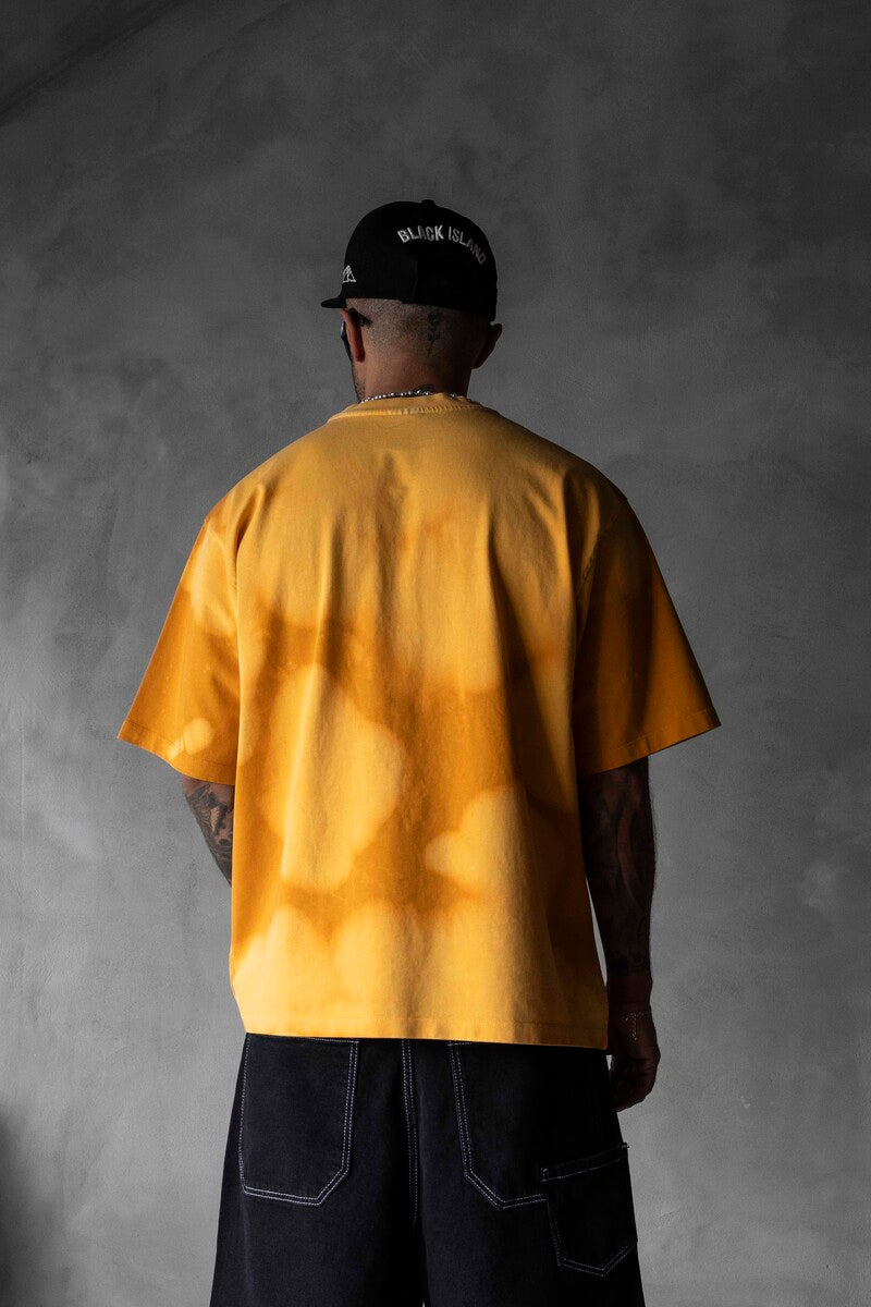 Black Island Milano Bold Logo Yellow Oversized T-Shirt 1861