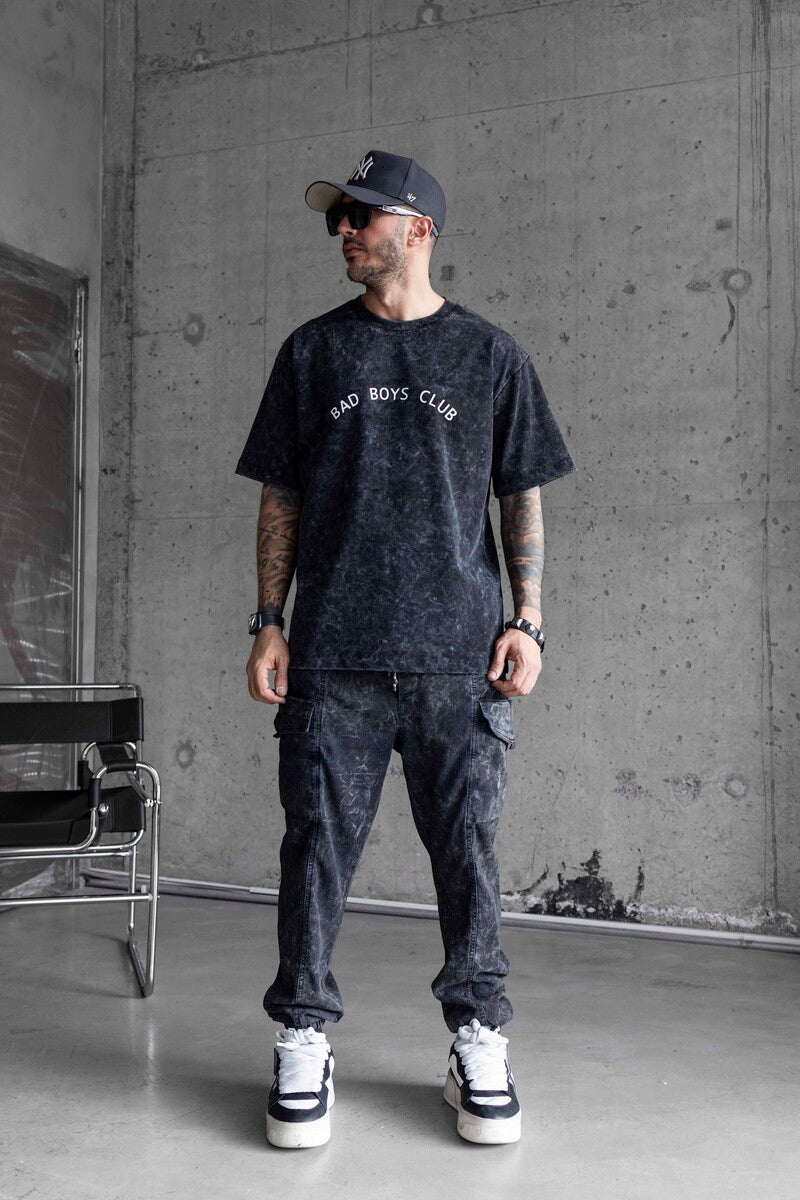 BAD BOYS CLUB PRINTED WASHED T-SHIRT BLACK 1770