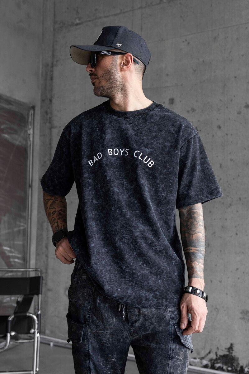 BAD BOYS CLUB PRINTED WASHED T-SHIRT BLACK 1770