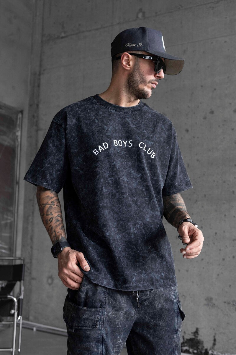 BAD BOYS CLUB PRINTED WASHED T-SHIRT BLACK 1770