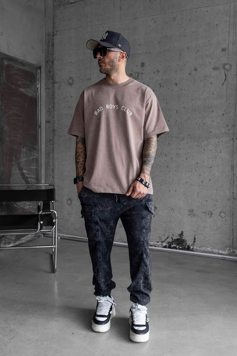 BAD BOYS CLUB PRINTED WASHED T-SHIRT BROWN 1770