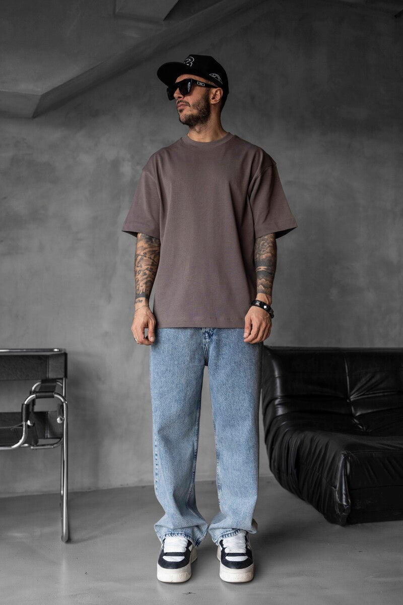 BASIC OVERSIZE BROWN T-SHIRT 1840