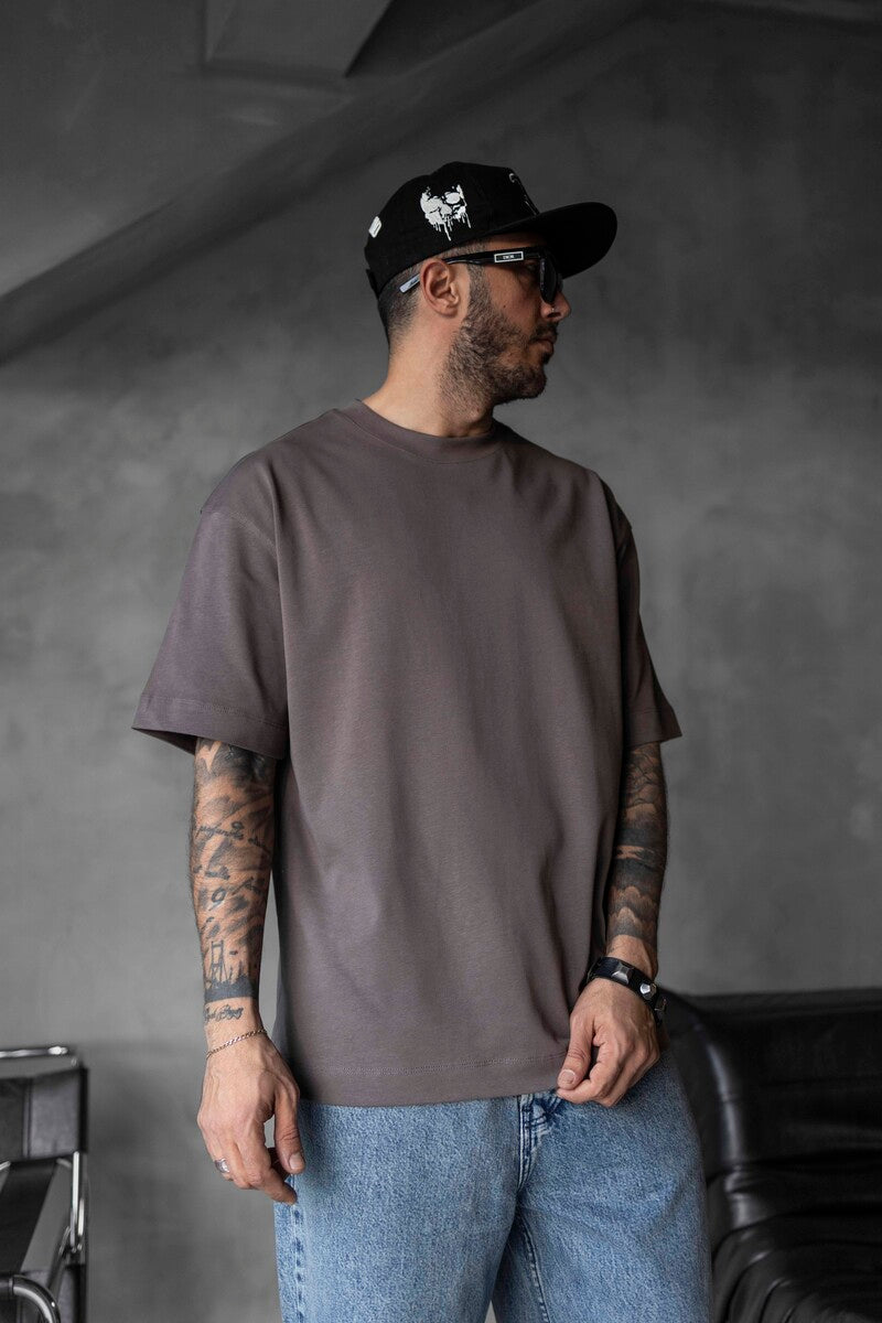 BASIC OVERSIZE BROWN T-SHIRT 1840