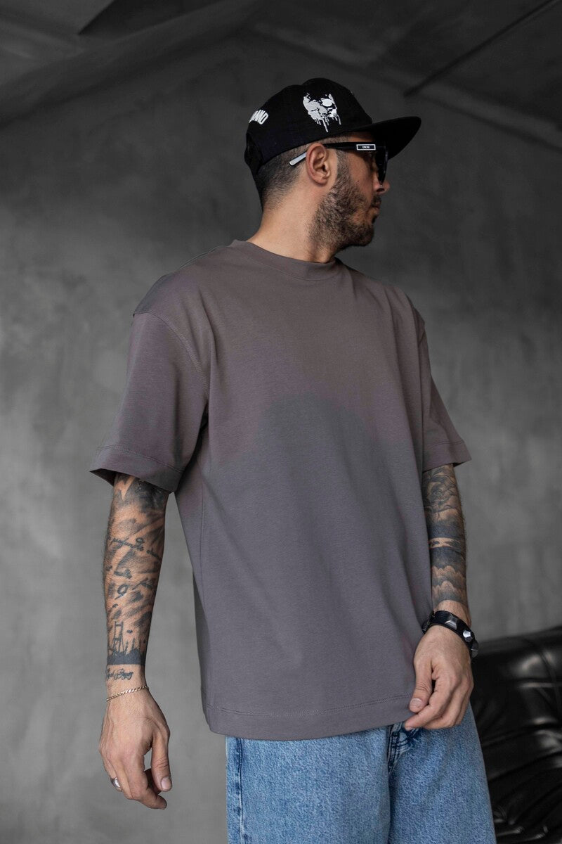BASIC OVERSIZE BROWN T-SHIRT 1840