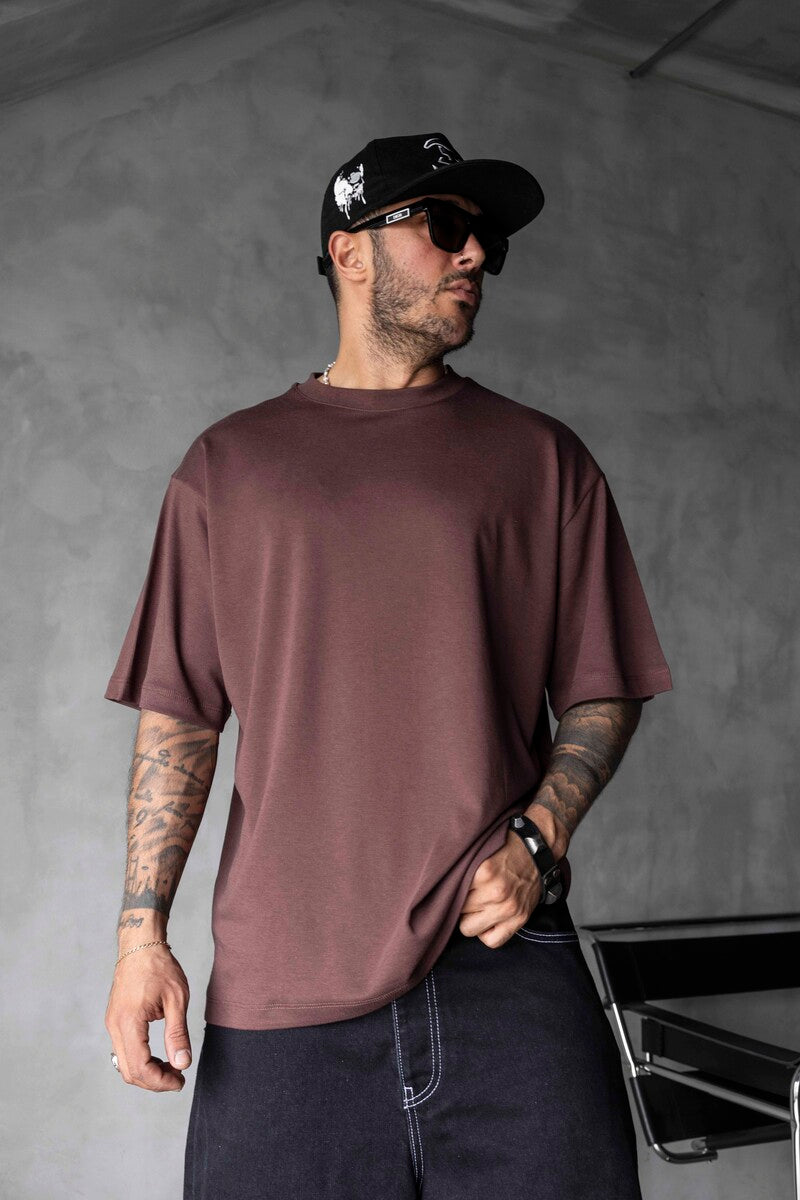 Basic Oversize Red Intense T-shirt 1708