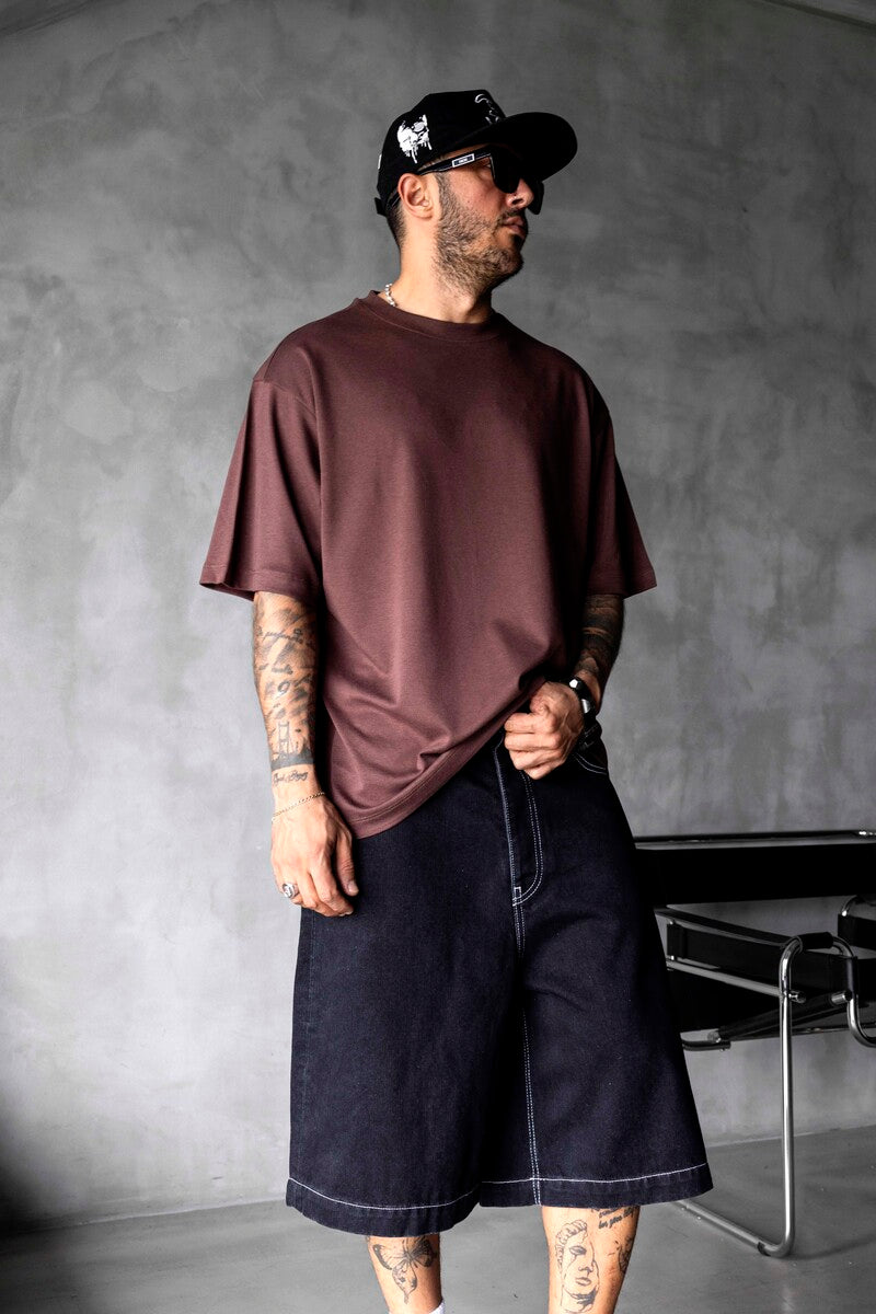 Basic Oversize Red Intense T-shirt 1708