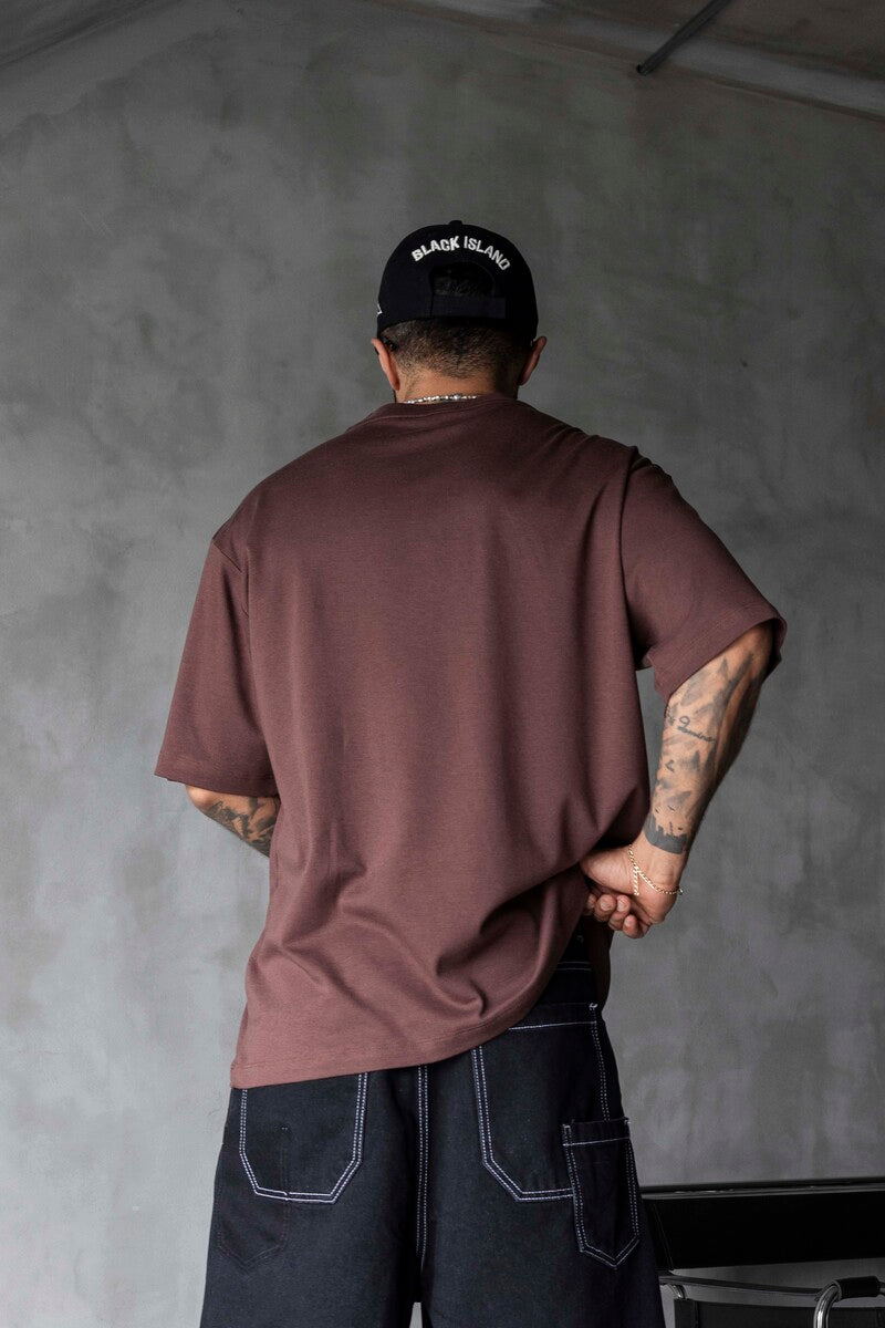 Basic Oversize Red Intense T-shirt 1708