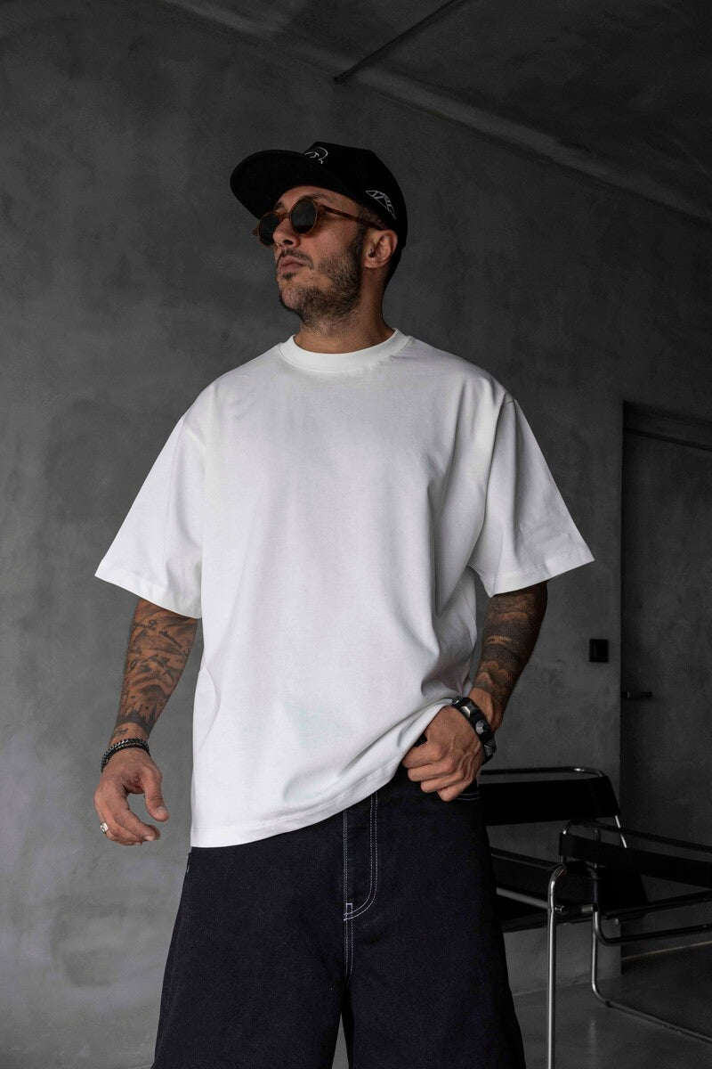 BASIC OVERSIZE WHITE T-SHIRT 1708