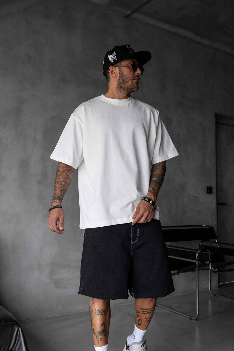 BASIC OVERSIZE WHITE T-SHIRT 1708