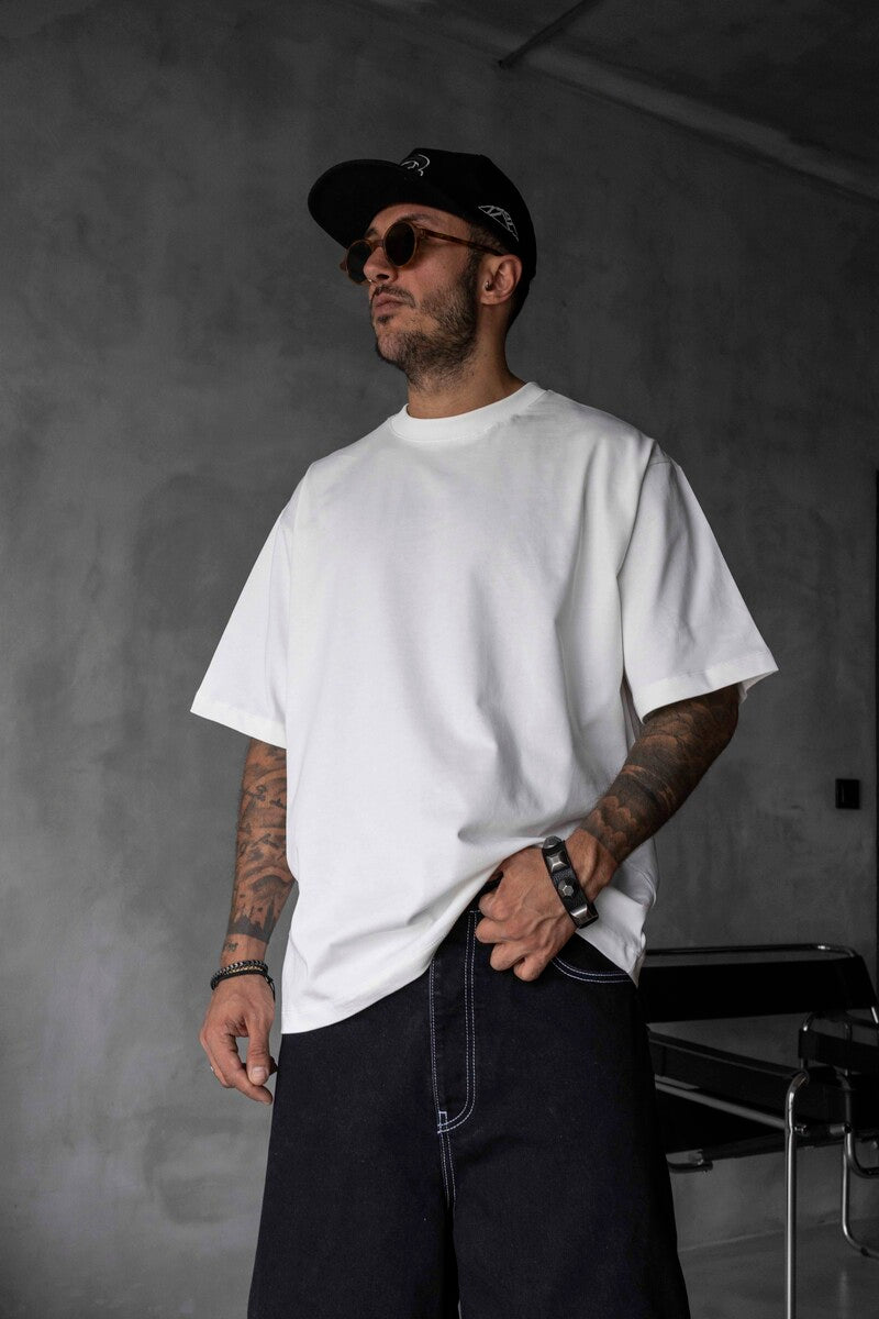 BASIC OVERSIZE WHITE T-SHIRT 1708